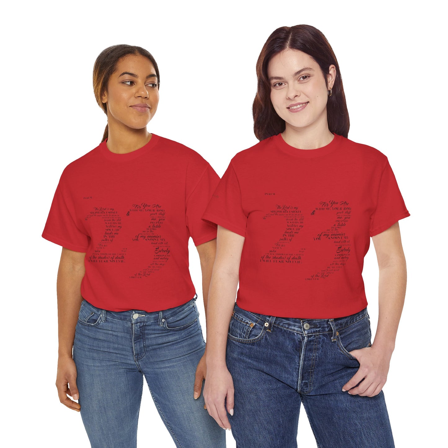 Psalm 23 T‑Shirt; from verse 1 to 6