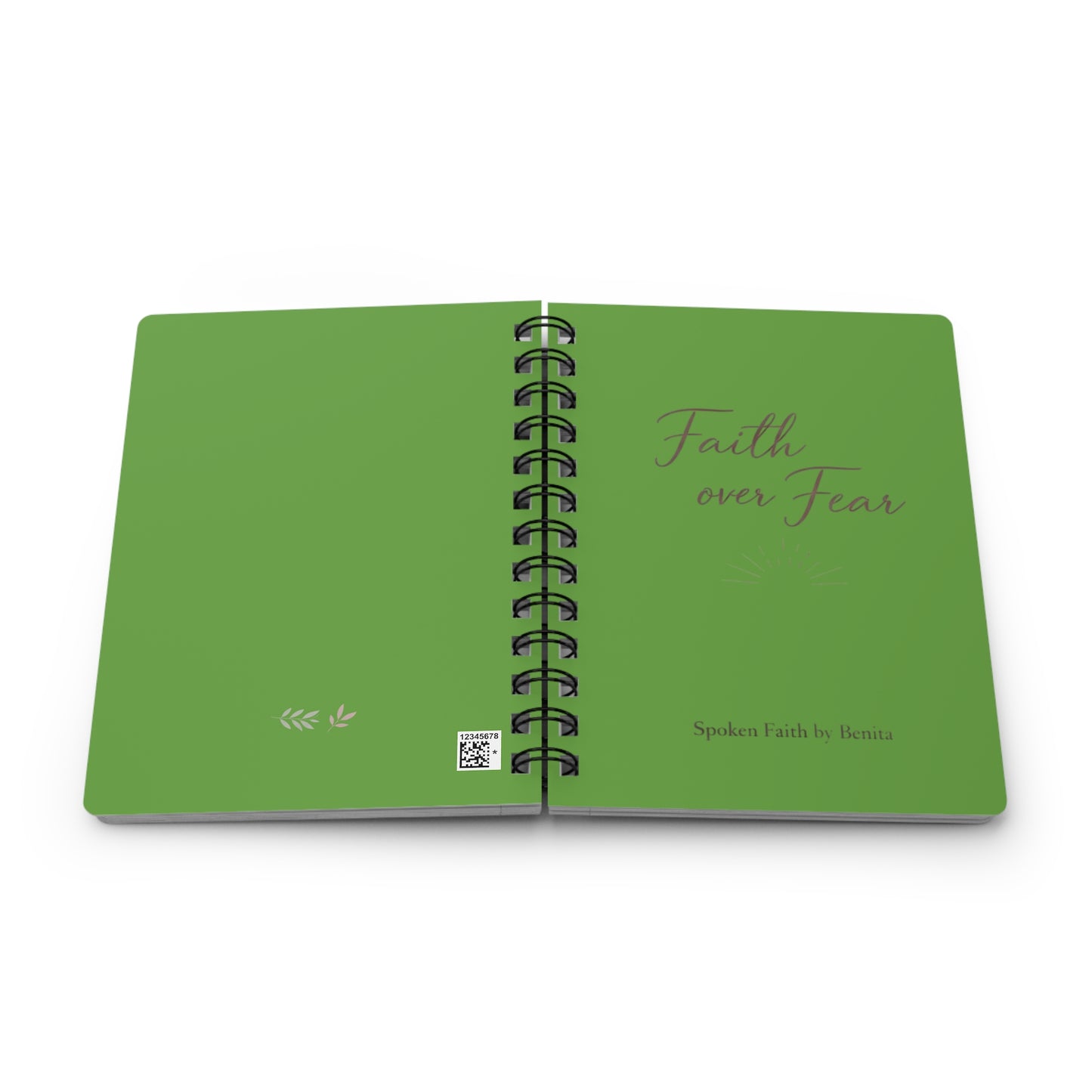 Spiral Journal "Faith over Fear" Christian Prayer & Devotional Notebook