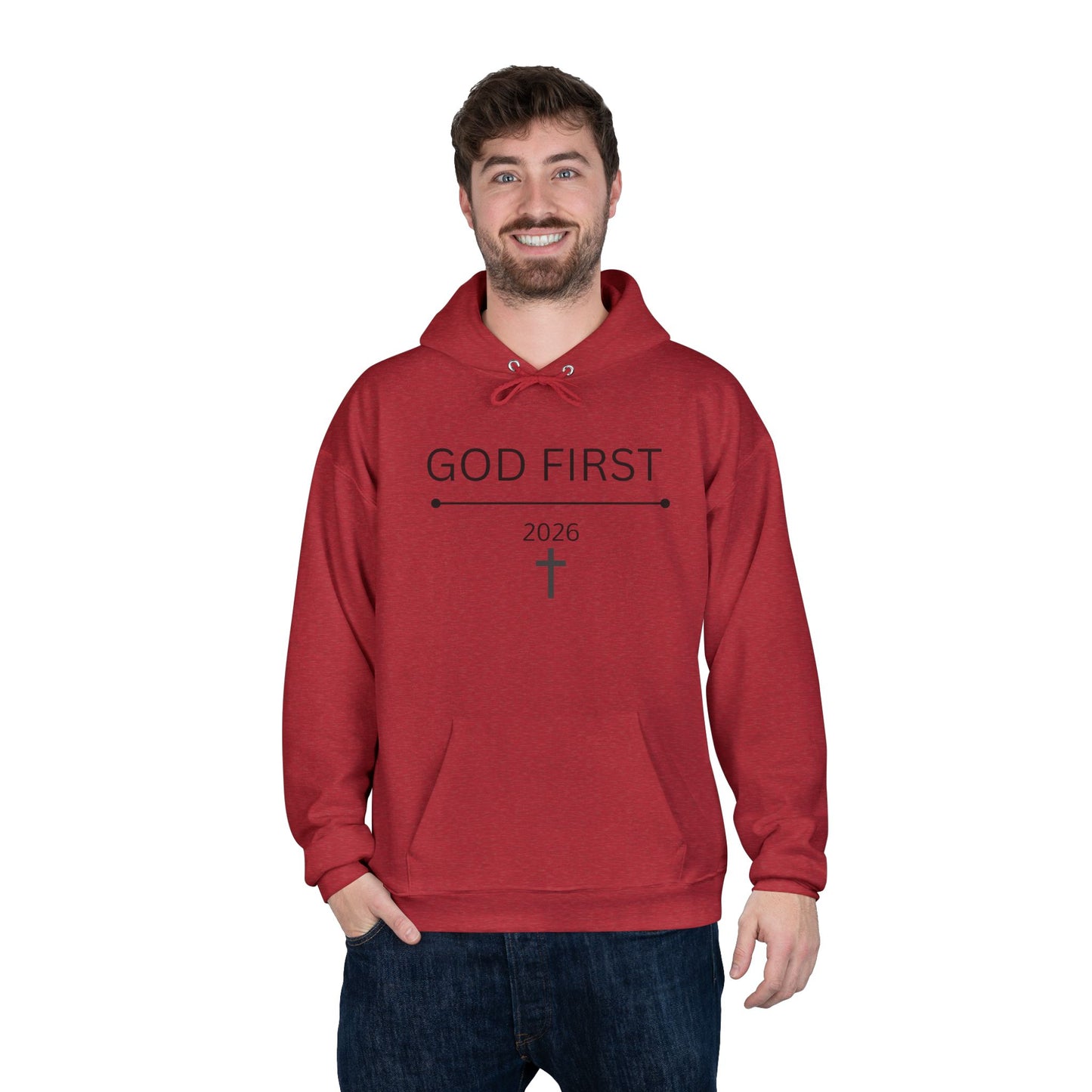 God First Cross Hoodie — Inspirational Christian Pullover (2026)