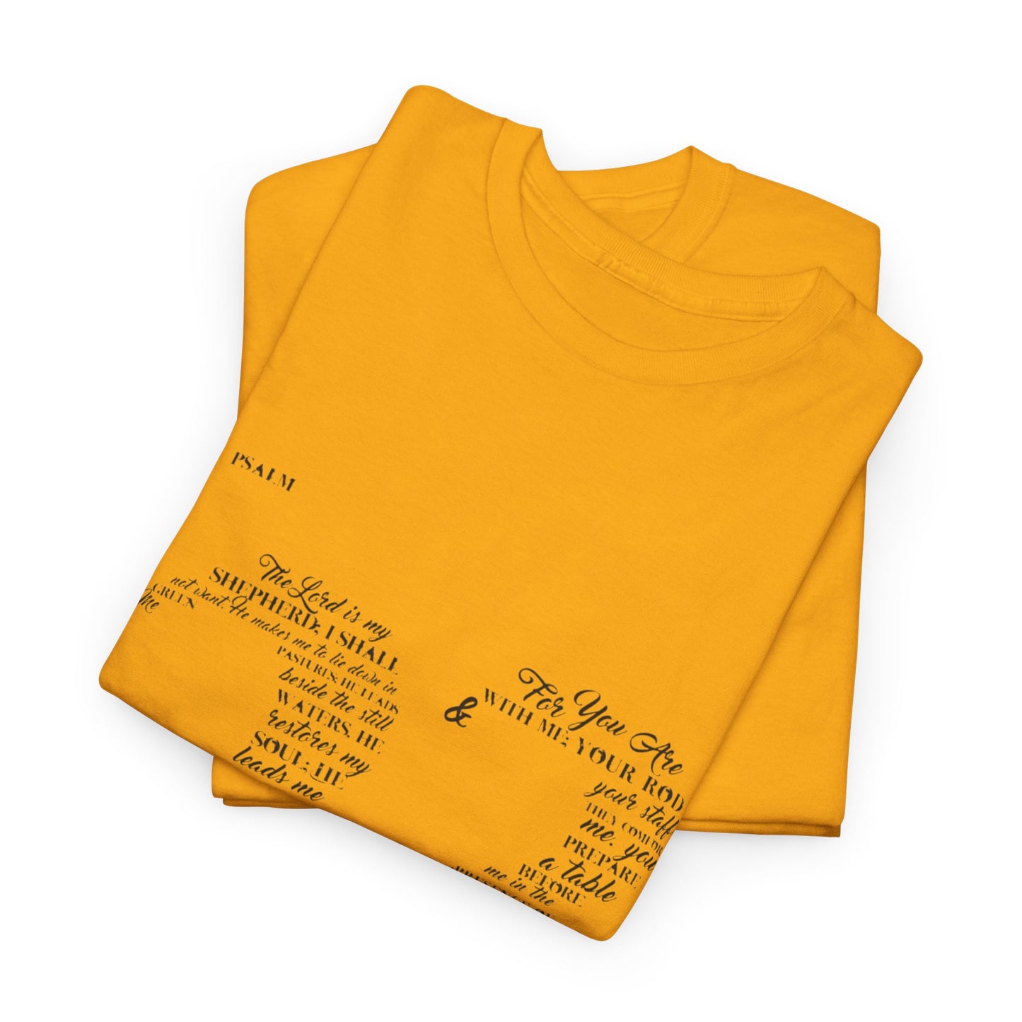 Psalm 23 T‑Shirt; from verse 1 to 6