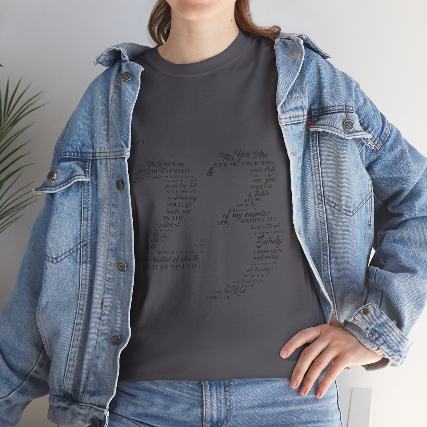 Psalm 23 T‑Shirt; from verse 1 to 6
