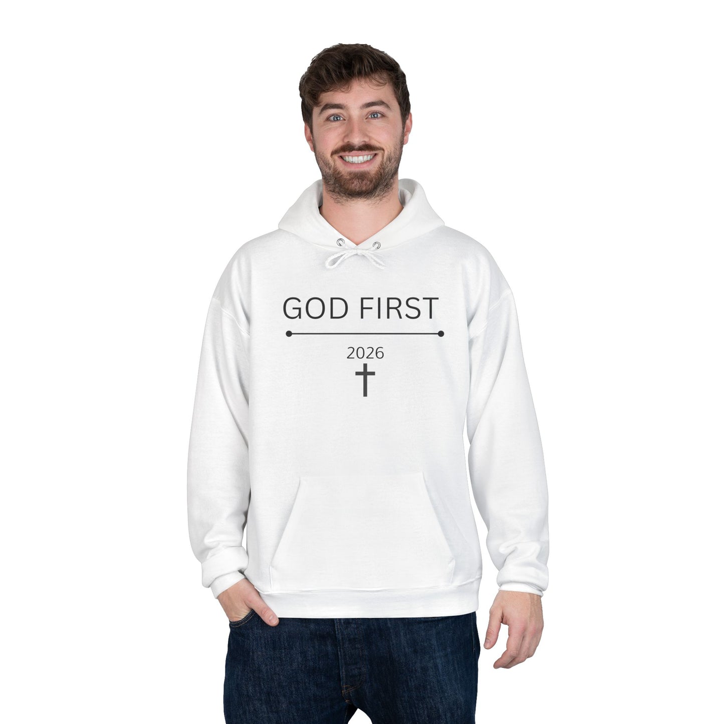 God First Cross Hoodie — Inspirational Christian Pullover (2026)