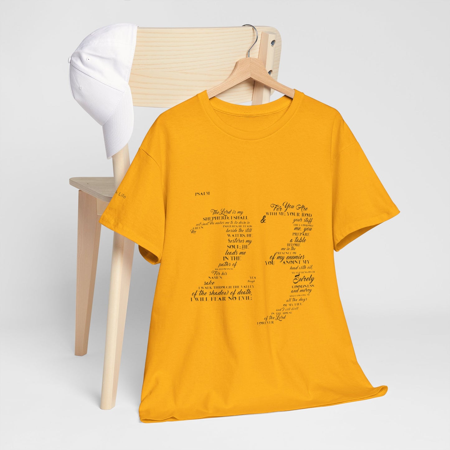 Psalm 23 T‑Shirt; from verse 1 to 6