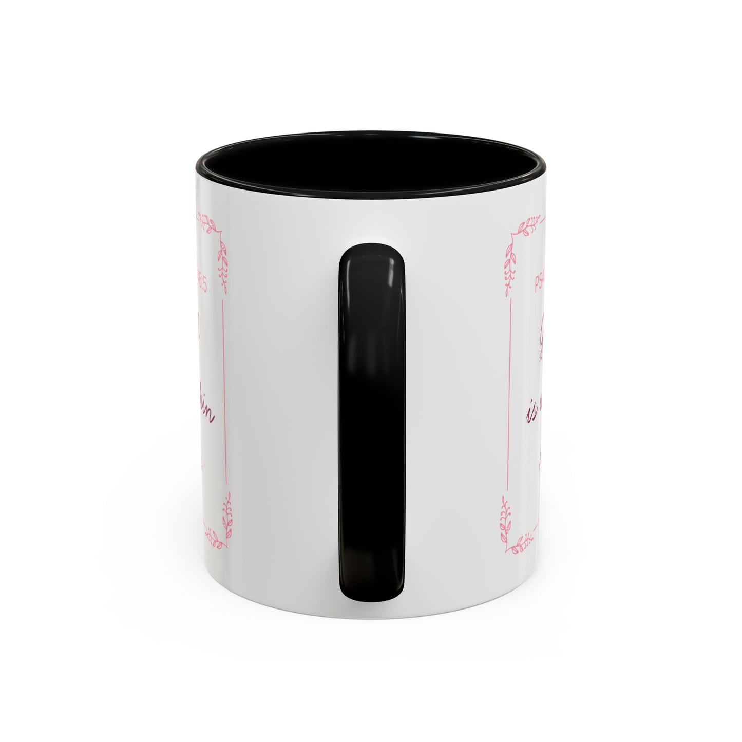 Psalms 46:5 Accent Coffee Mug  "God Is Within Her" Inspirational Ceramic Mug