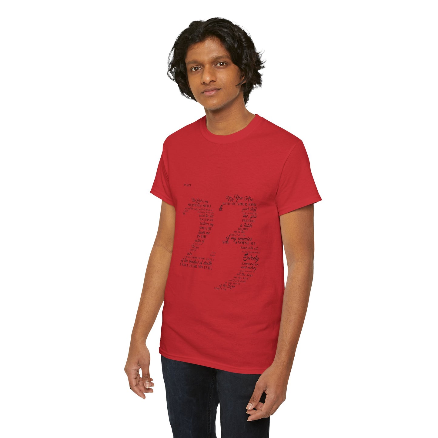 Psalm 23 T‑Shirt; from verse 1 to 6