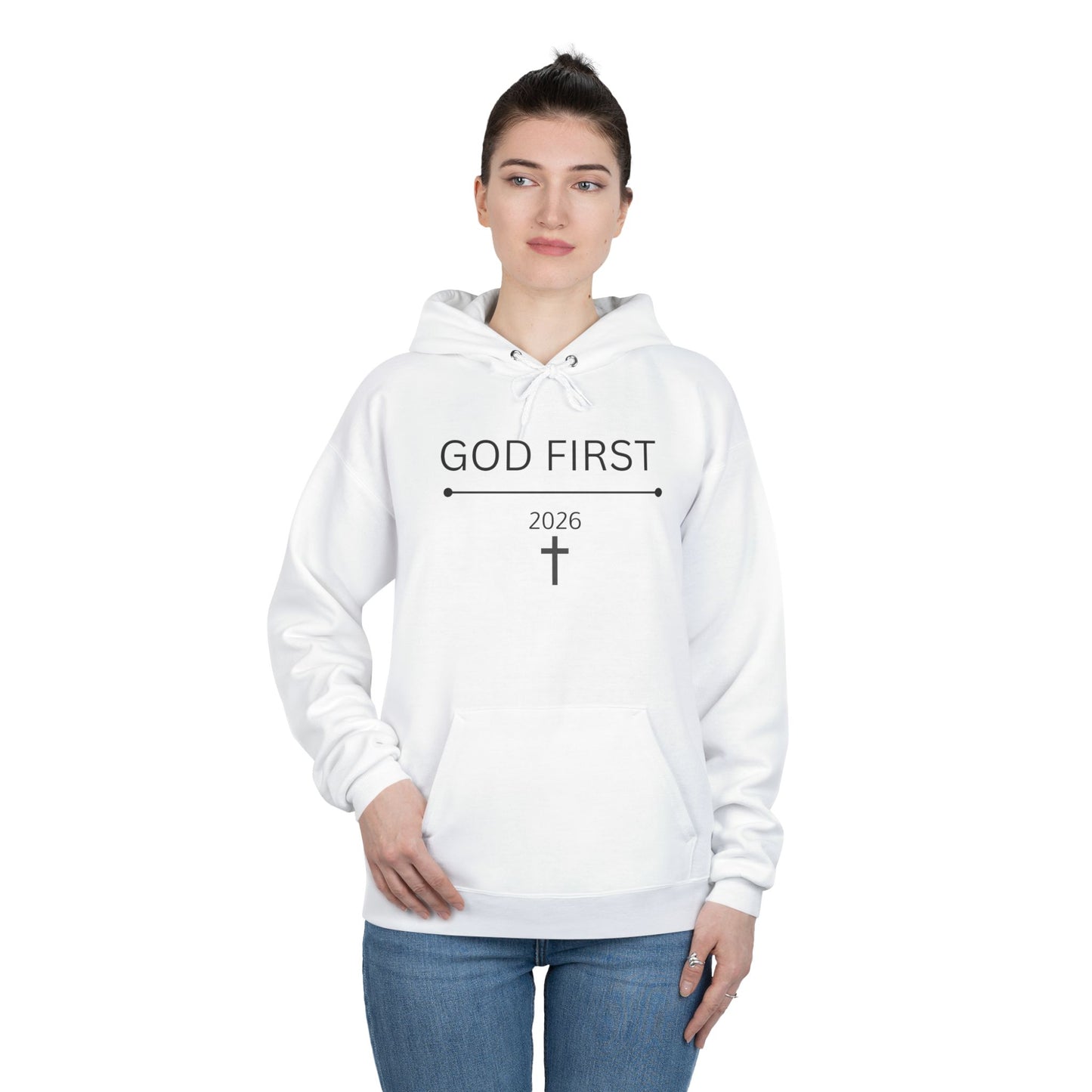 God First Cross Hoodie — Inspirational Christian Pullover (2026)
