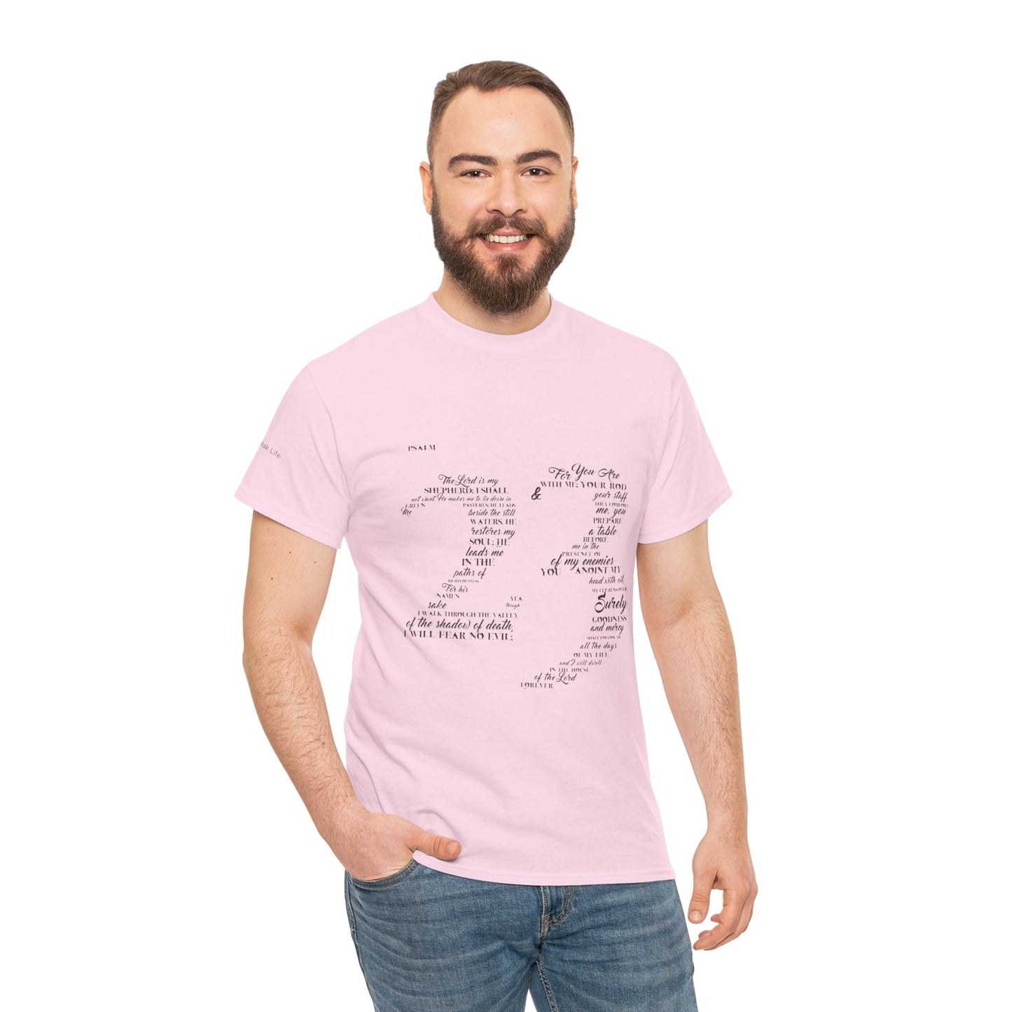 Psalm 23 T‑Shirt; from verse 1 to 6