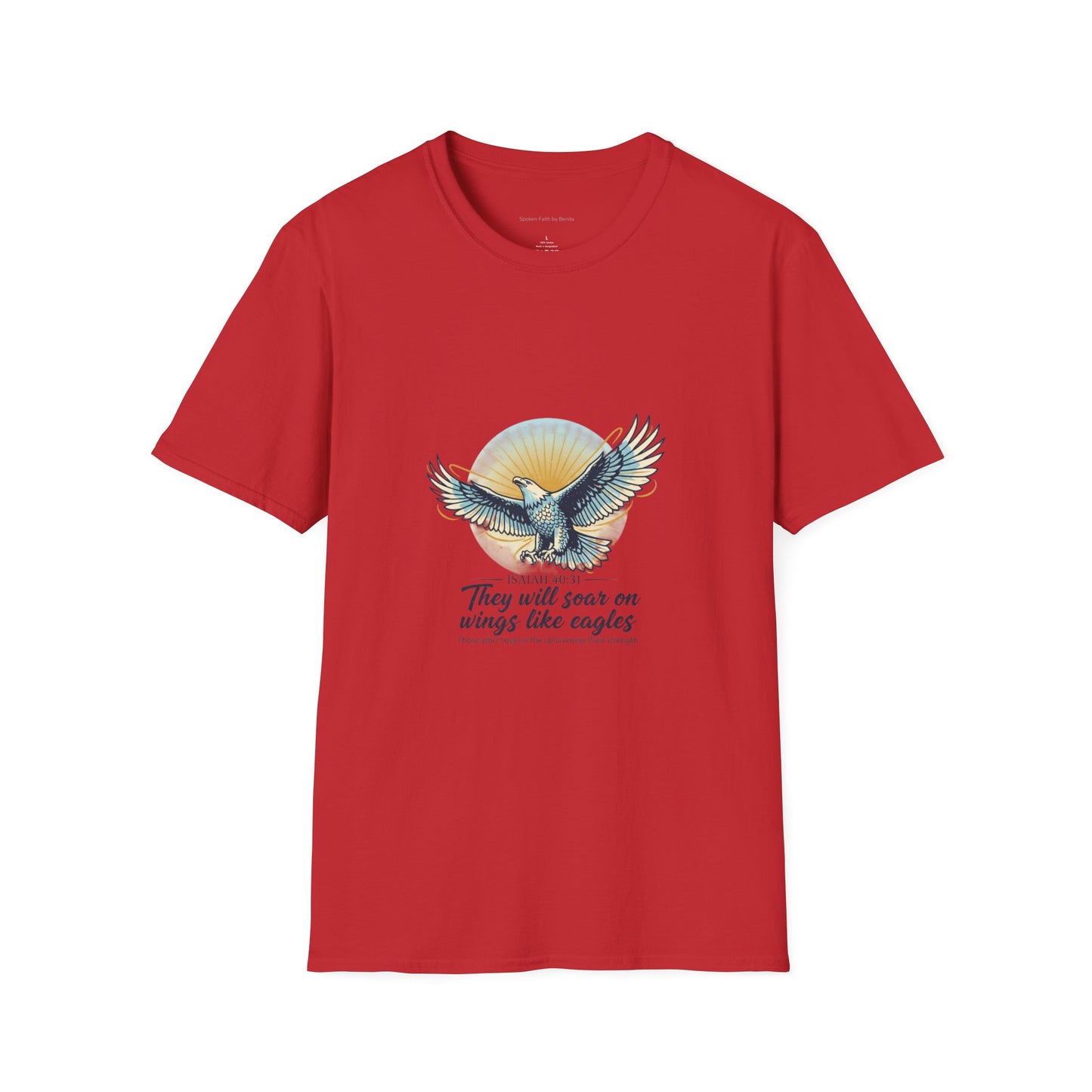 Eagle Wings Graphic T-Shirt "They will soar on wings like eagles" Inspirational Tee