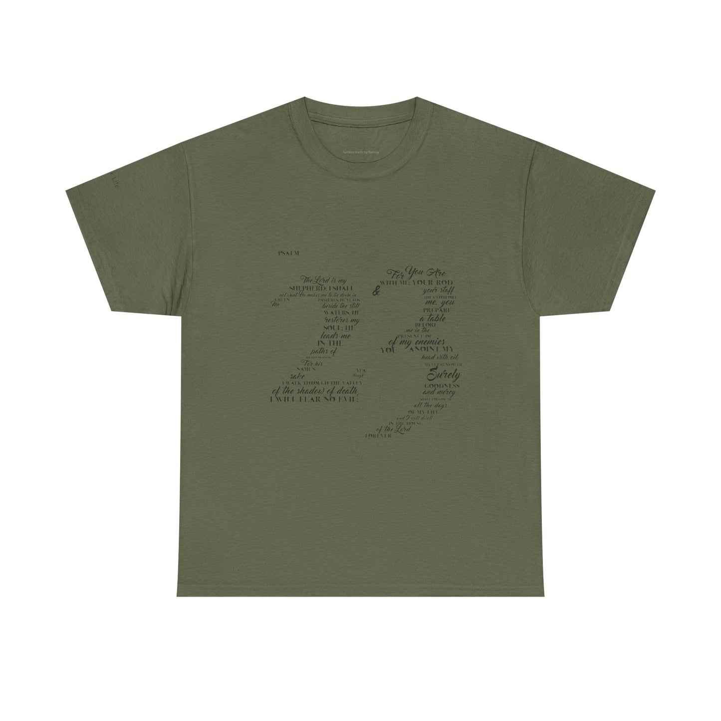 Psalm 23 T‑Shirt; from verse 1 to 6