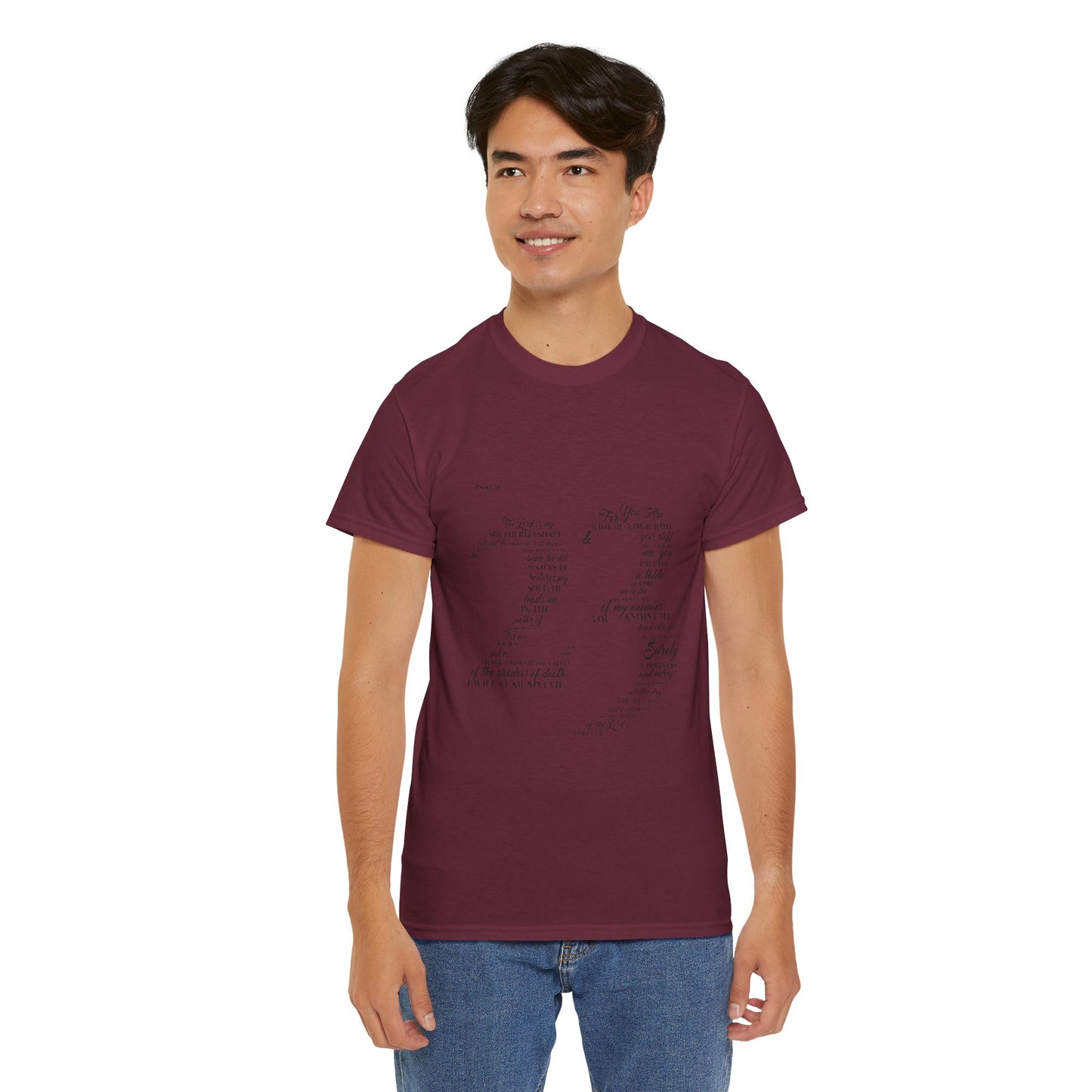 Psalm 23 T‑Shirt; from verse 1 to 6
