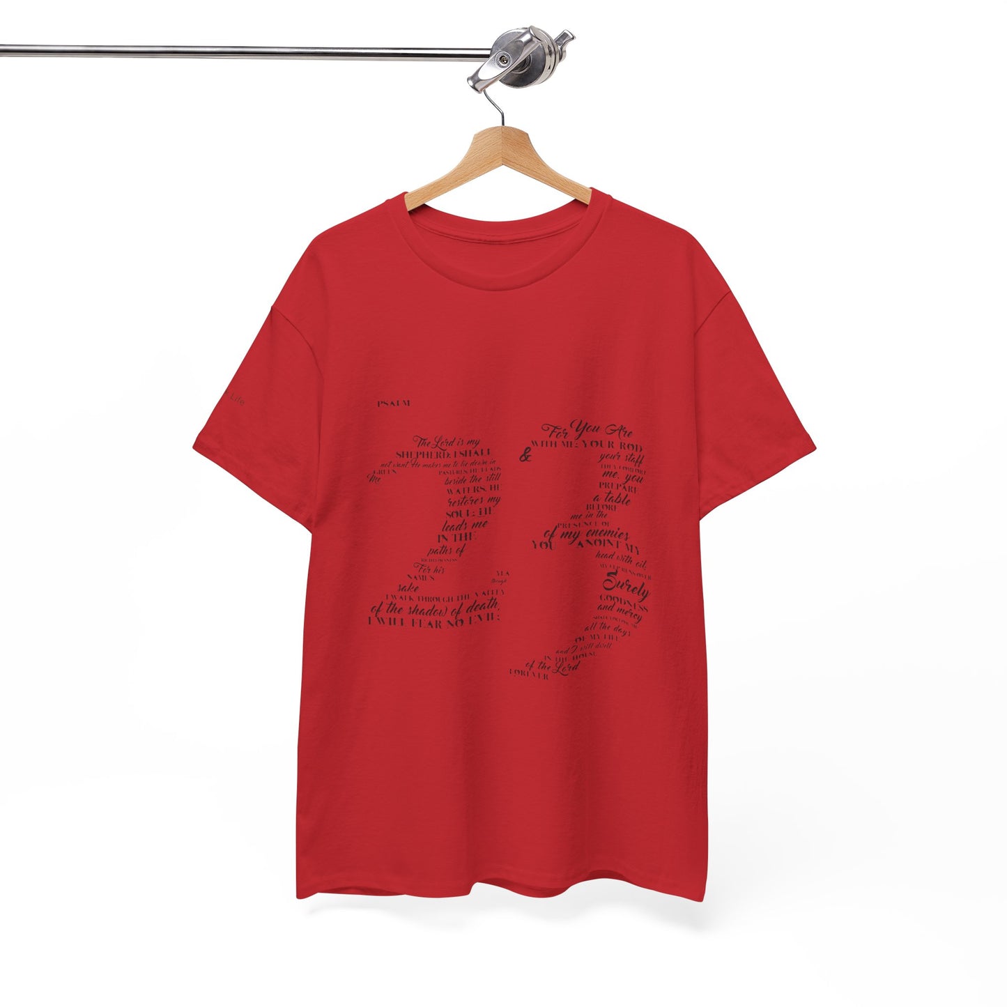 Psalm 23 T‑Shirt; from verse 1 to 6