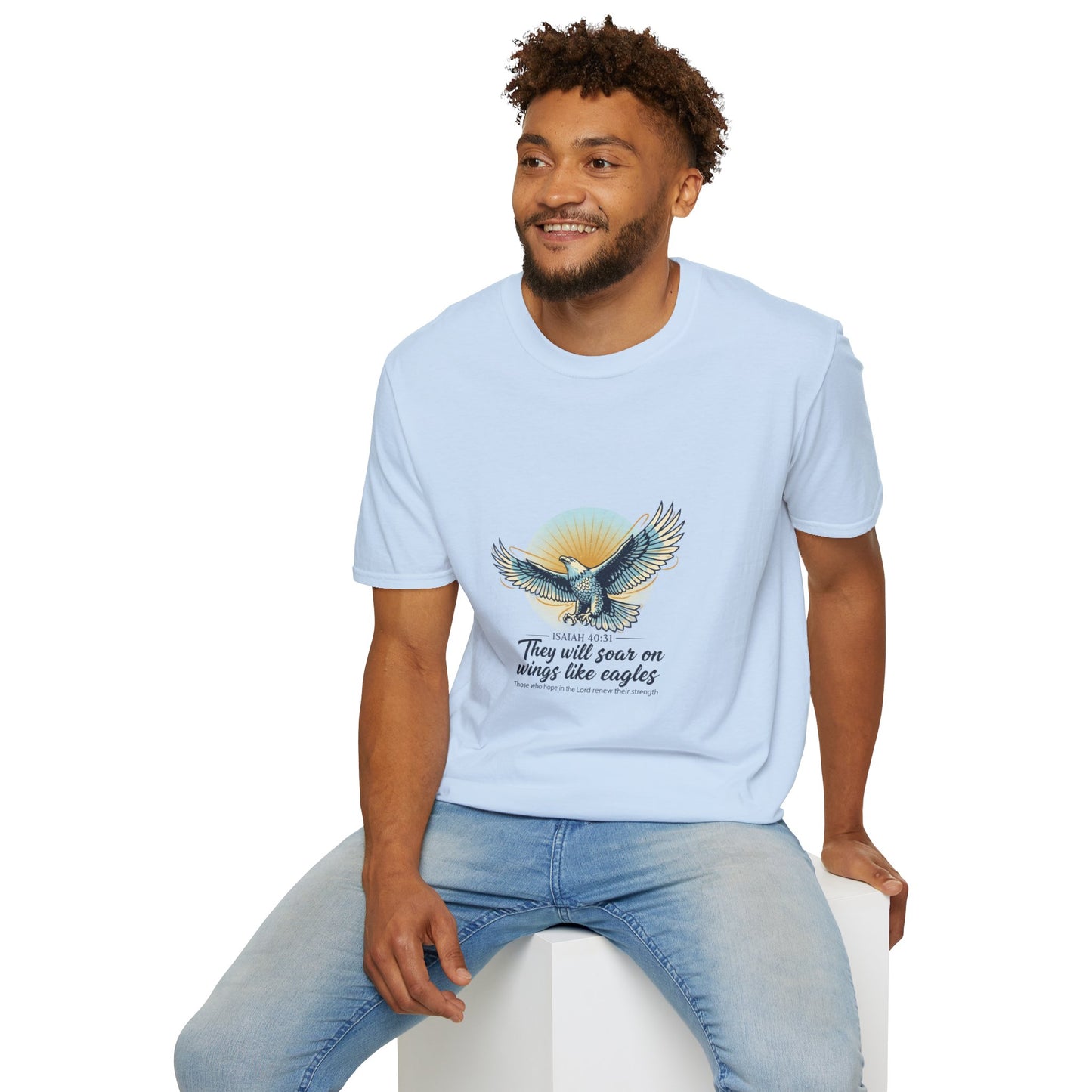 Eagle Wings Graphic T-Shirt "They will soar on wings like eagles" Inspirational Tee