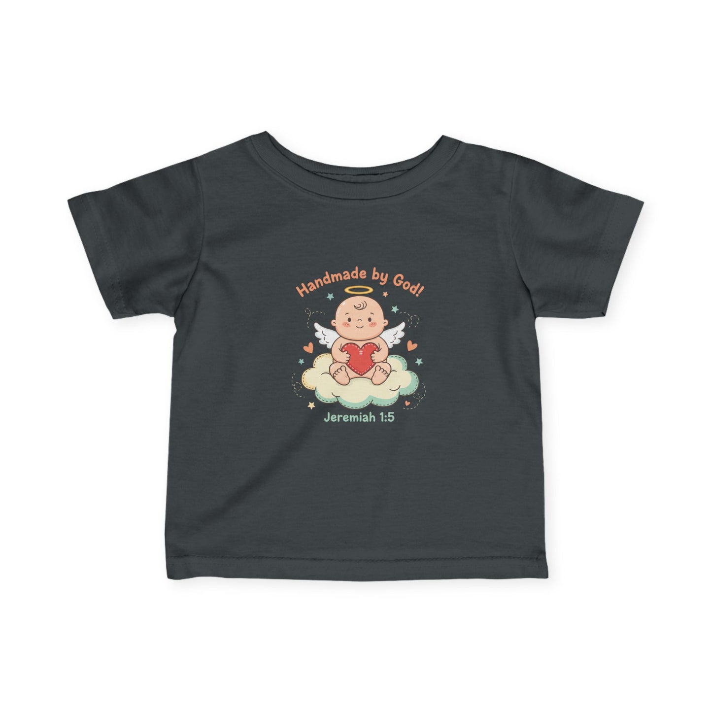 Baby Tee Handmade by God Cute Baby on Cloud (Jeremiah 1:5)