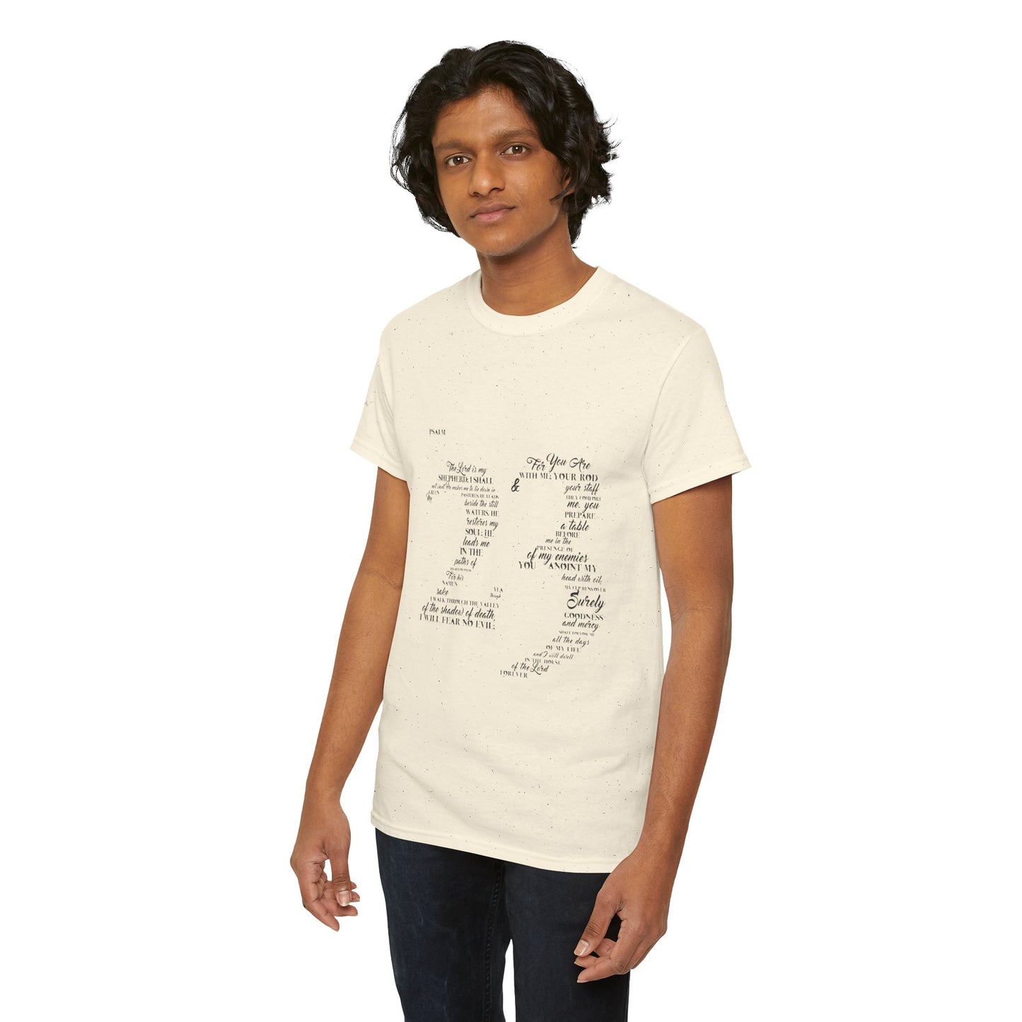 Psalm 23 T‑Shirt; from verse 1 to 6