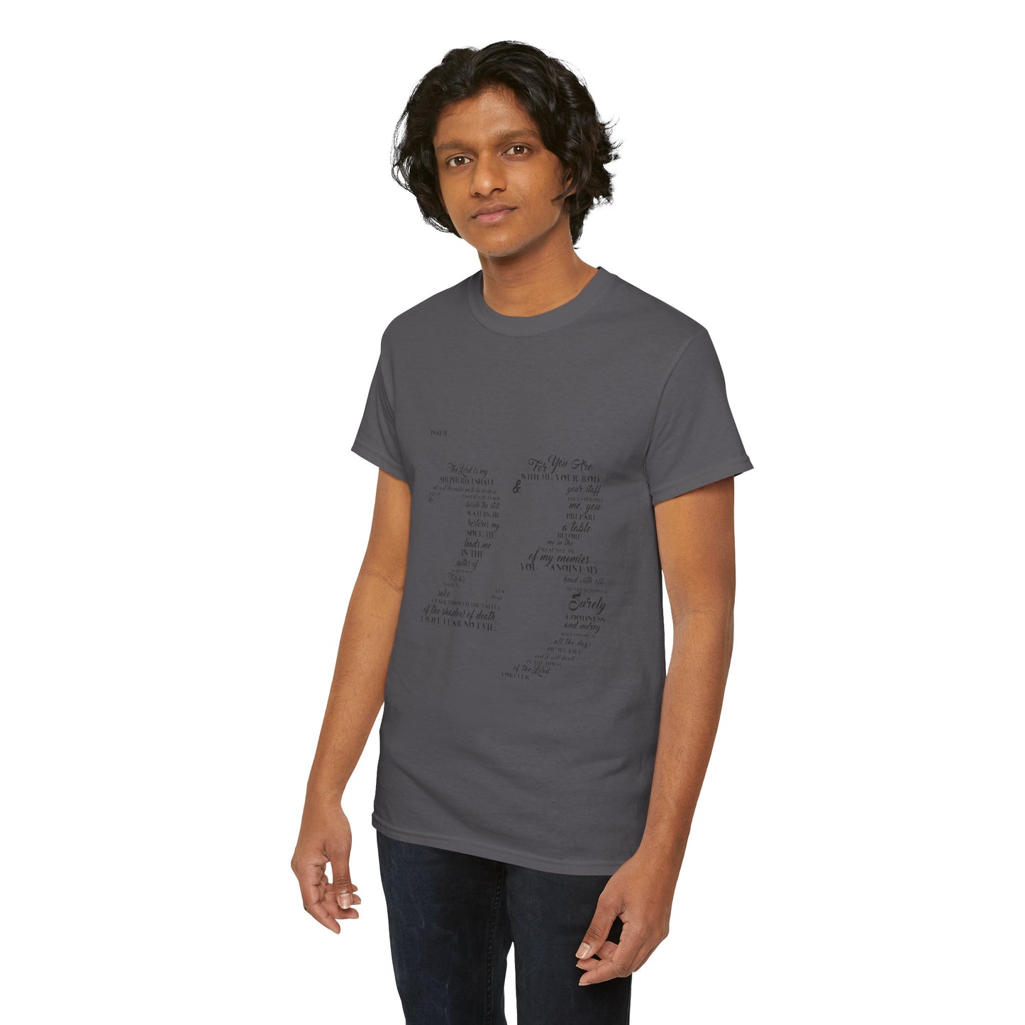 Psalm 23 T‑Shirt; from verse 1 to 6
