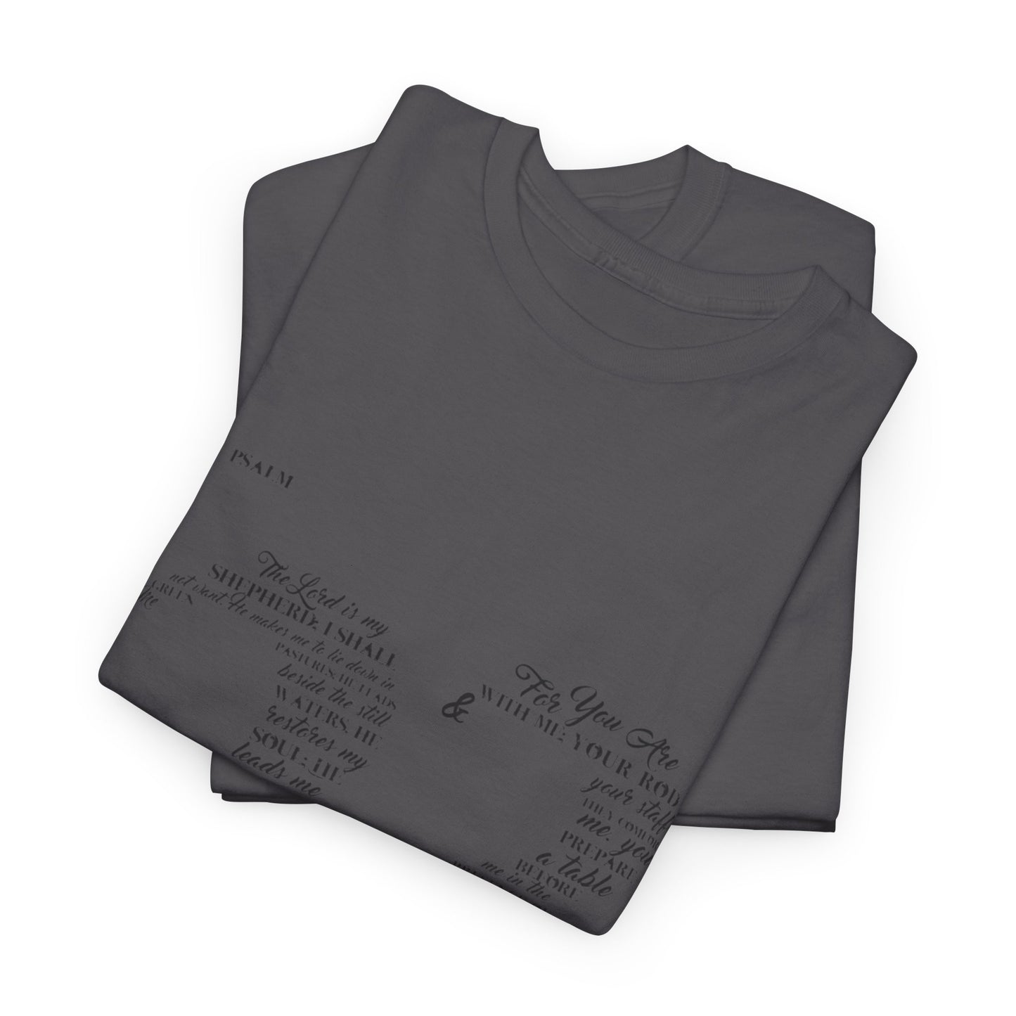 Psalm 23 T‑Shirt; from verse 1 to 6