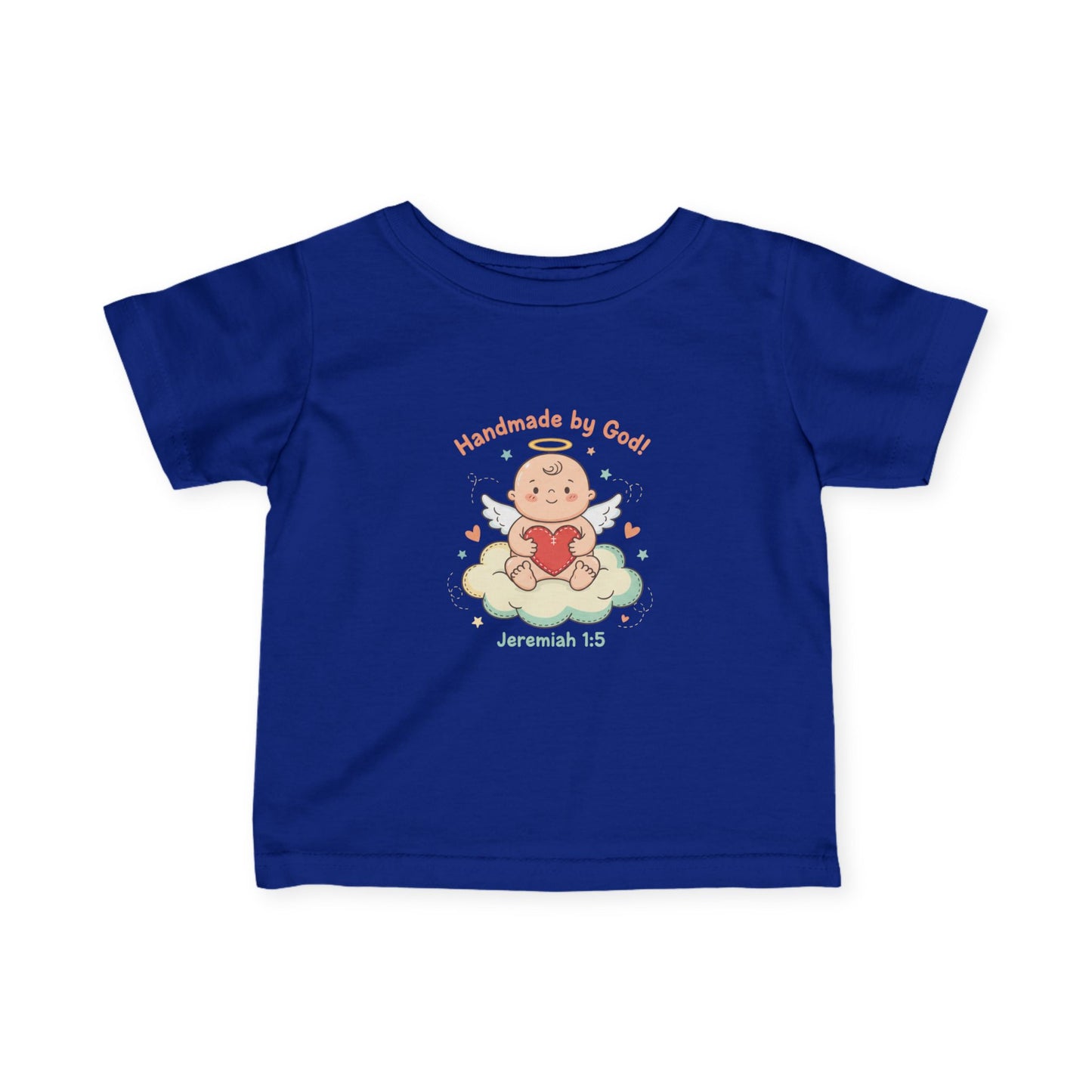 Baby Tee Handmade by God Cute Baby on Cloud (Jeremiah 1:5)