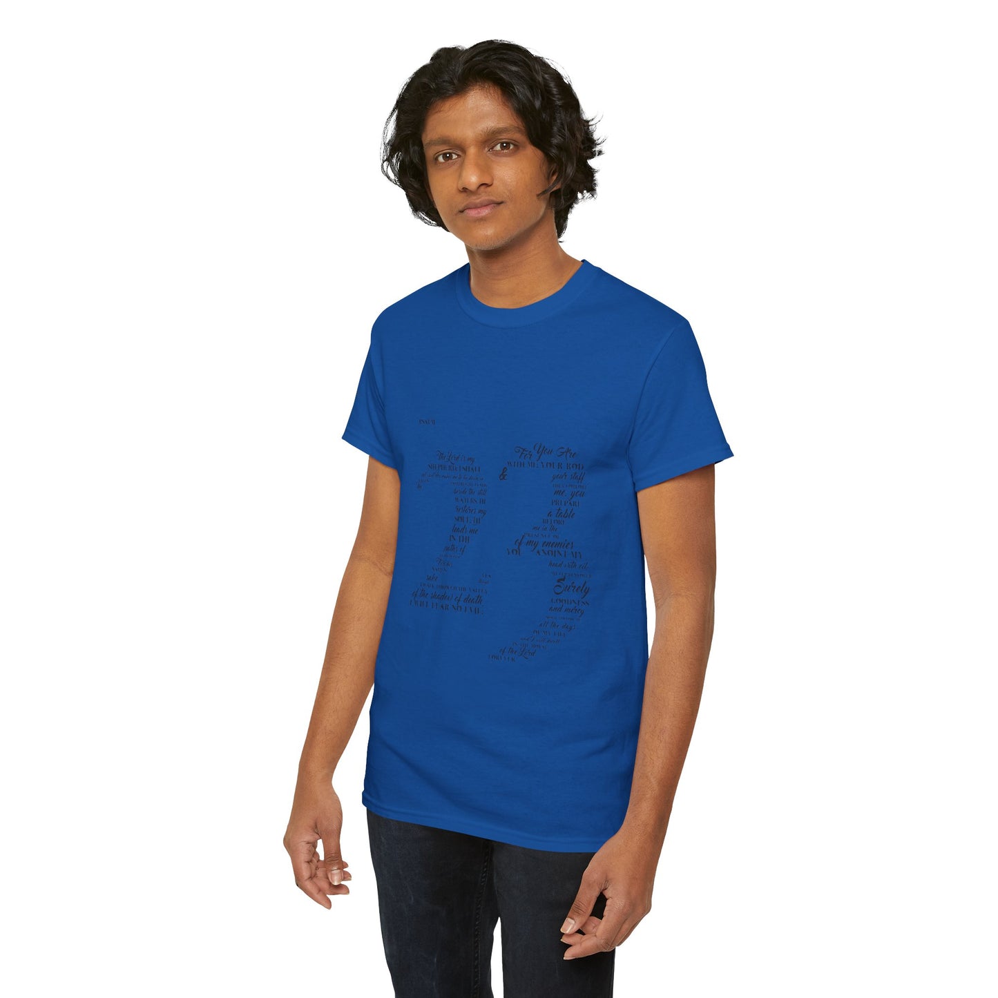 Psalm 23 T‑Shirt; from verse 1 to 6