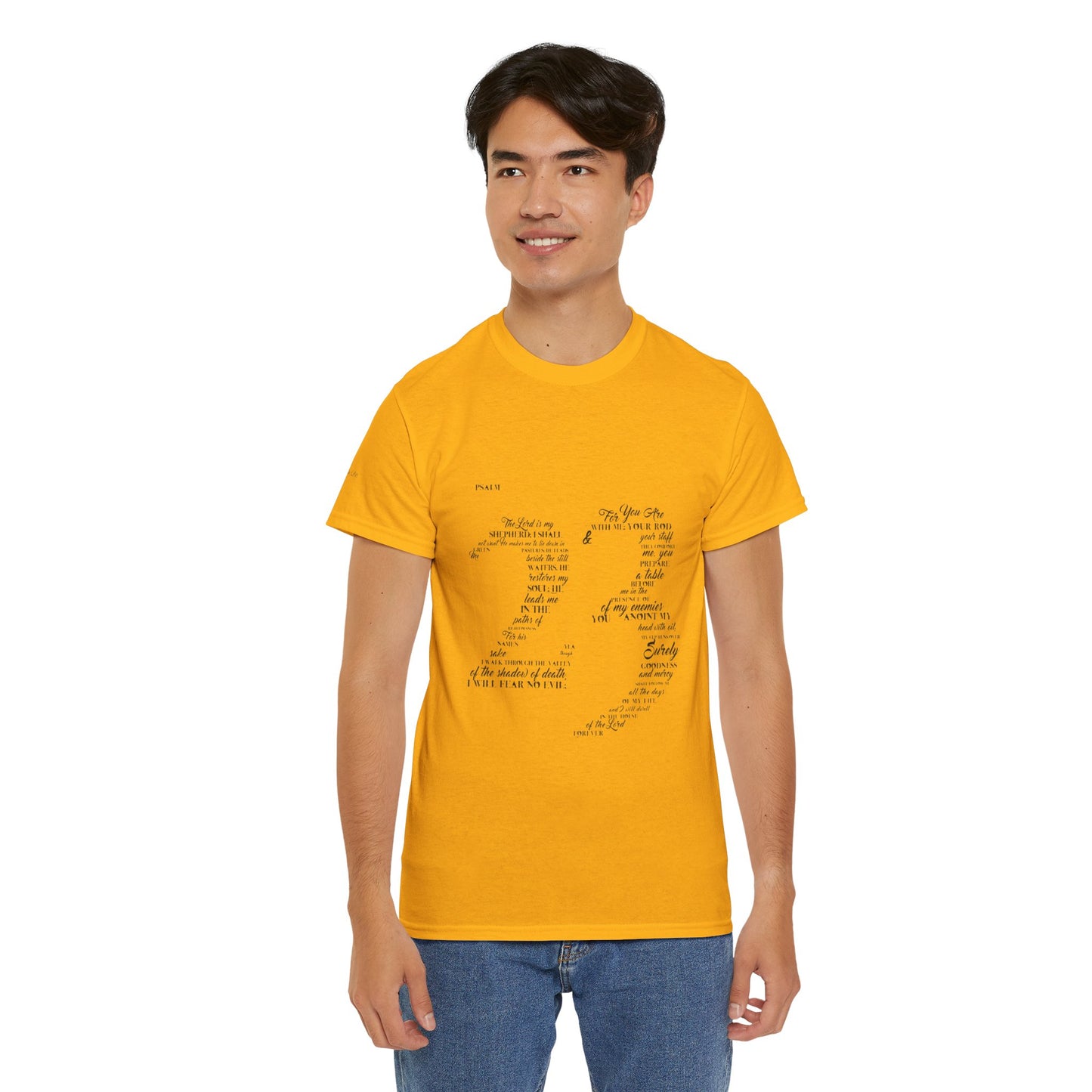 Psalm 23 T‑Shirt; from verse 1 to 6