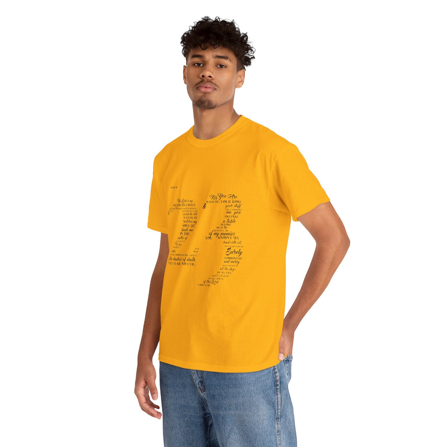 Psalm 23 T‑Shirt; from verse 1 to 6