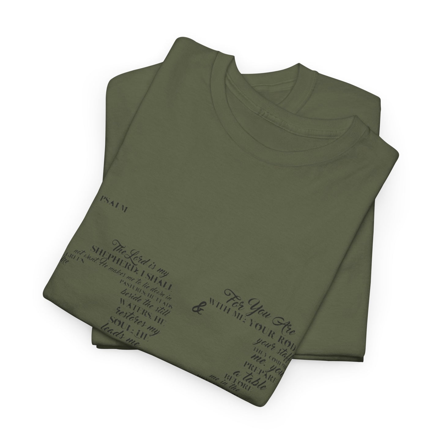 Psalm 23 T‑Shirt; from verse 1 to 6