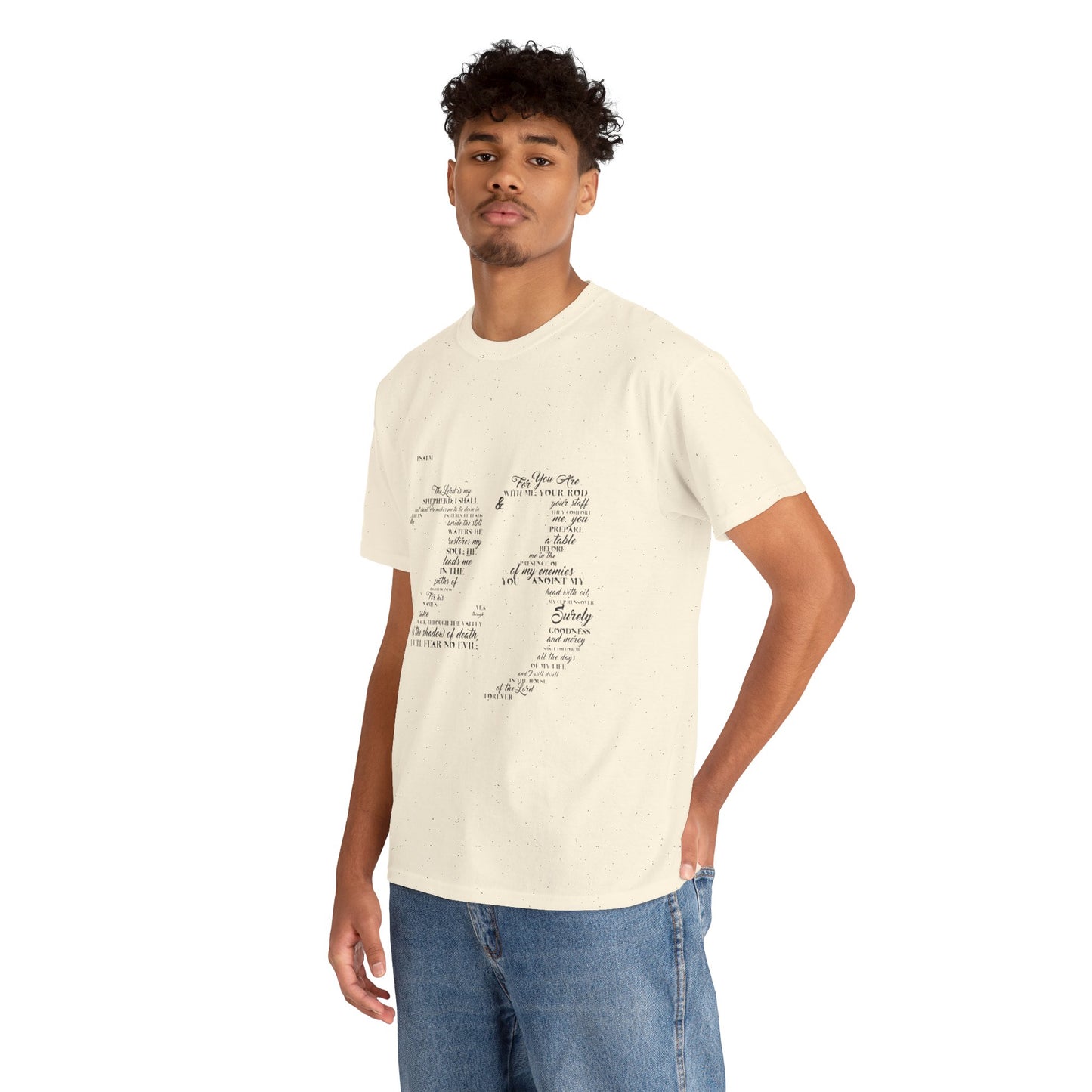 Psalm 23 T‑Shirt; from verse 1 to 6