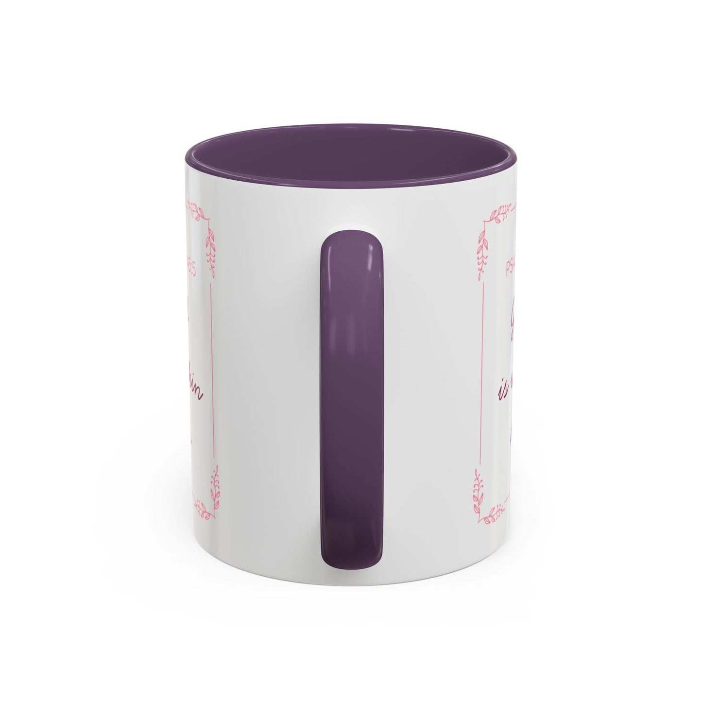 Psalms 46:5 Accent Coffee Mug  "God Is Within Her" Inspirational Ceramic Mug