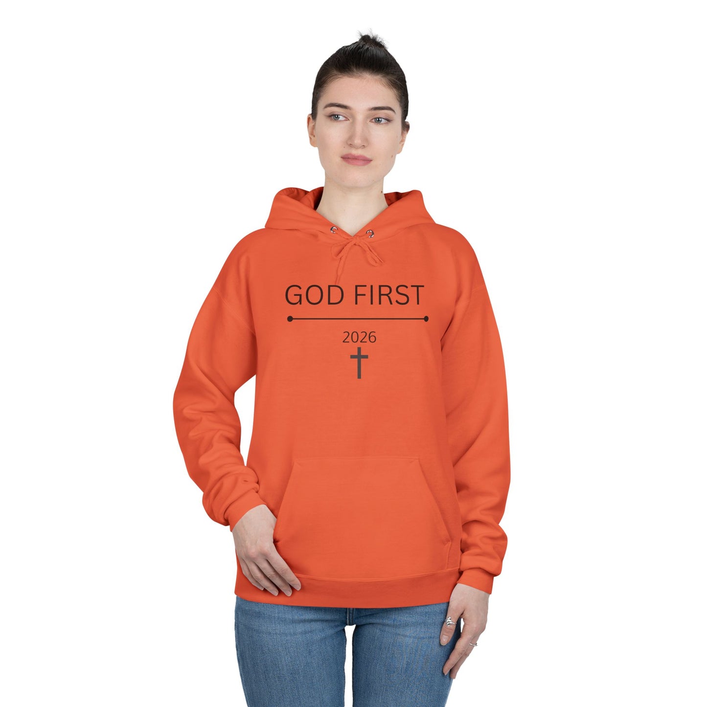 God First Cross Hoodie — Inspirational Christian Pullover (2026)