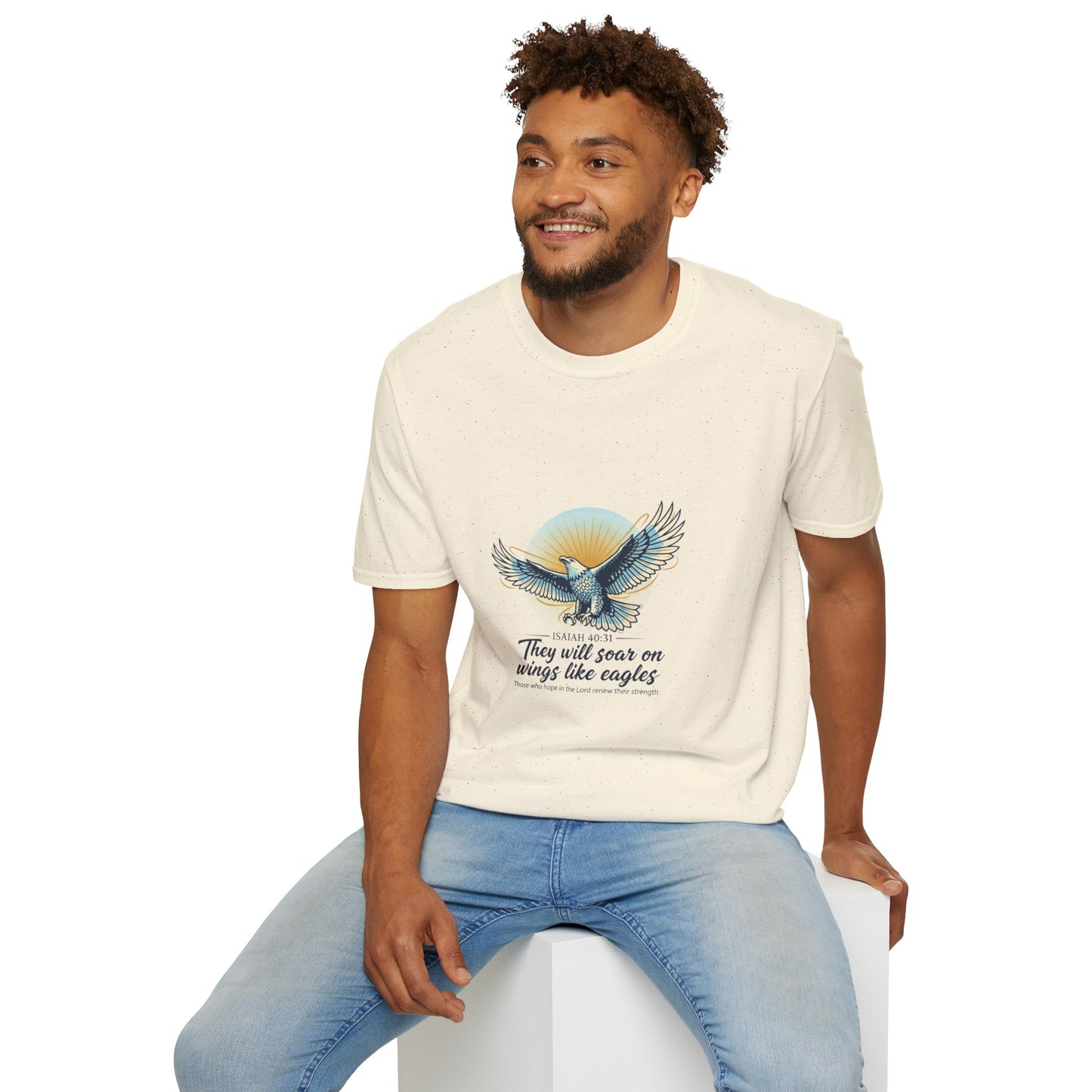 Eagle Wings Graphic T-Shirt "They will soar on wings like eagles" Inspirational Tee