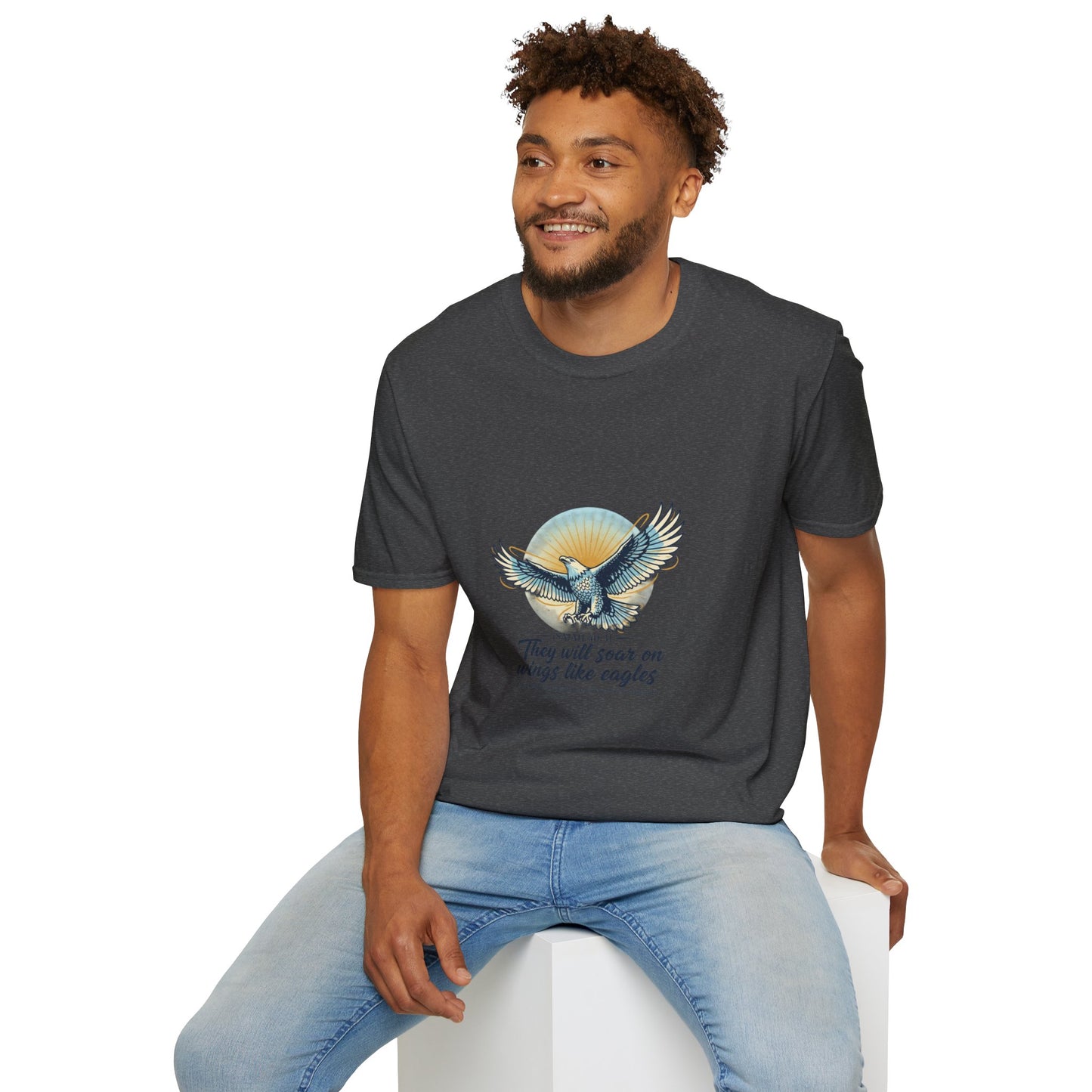 Eagle Wings Graphic T-Shirt "They will soar on wings like eagles" Inspirational Tee