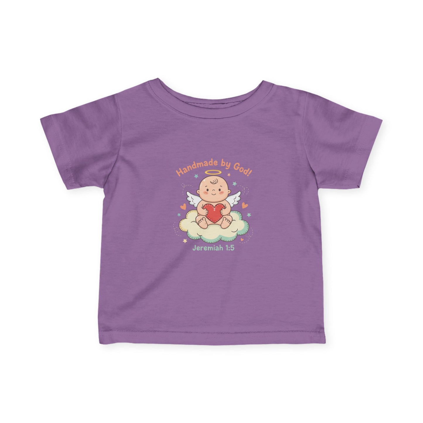 Baby Tee Handmade by God Cute Baby on Cloud (Jeremiah 1:5)