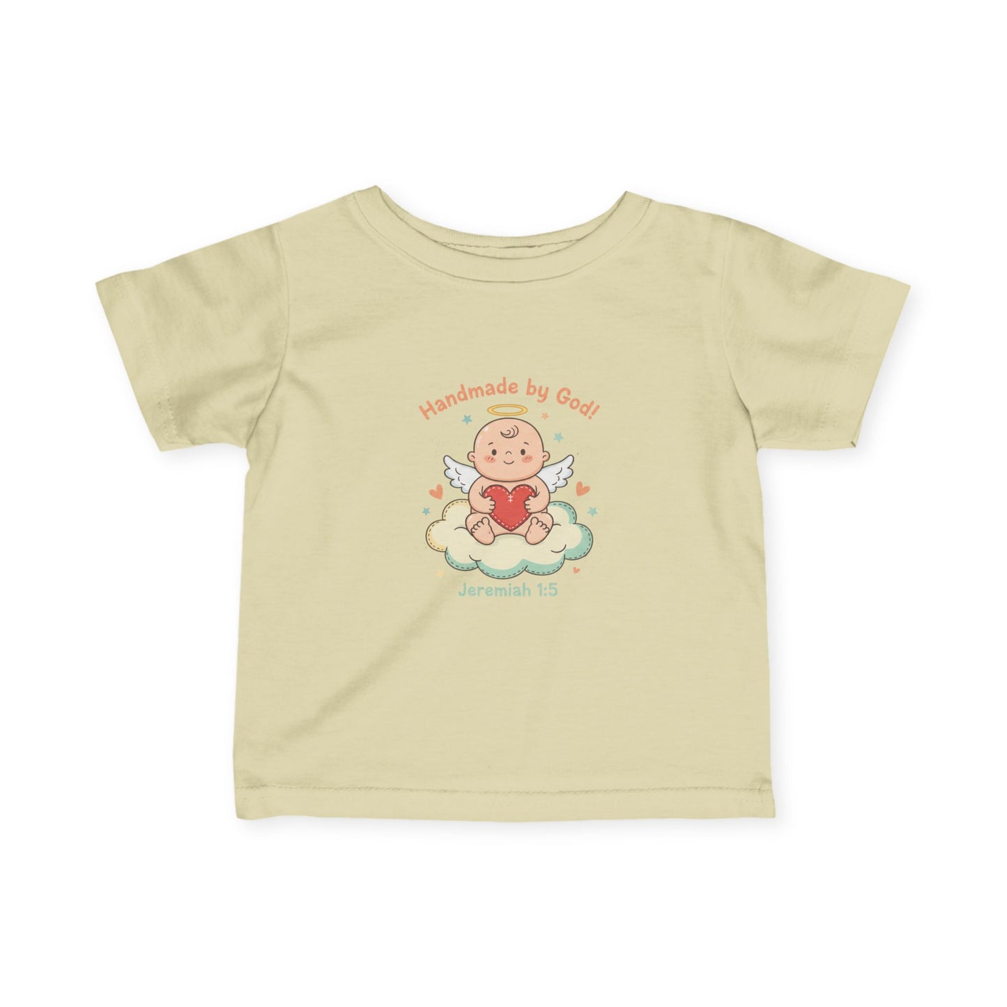 Baby Tee Handmade by God Cute Baby on Cloud (Jeremiah 1:5)