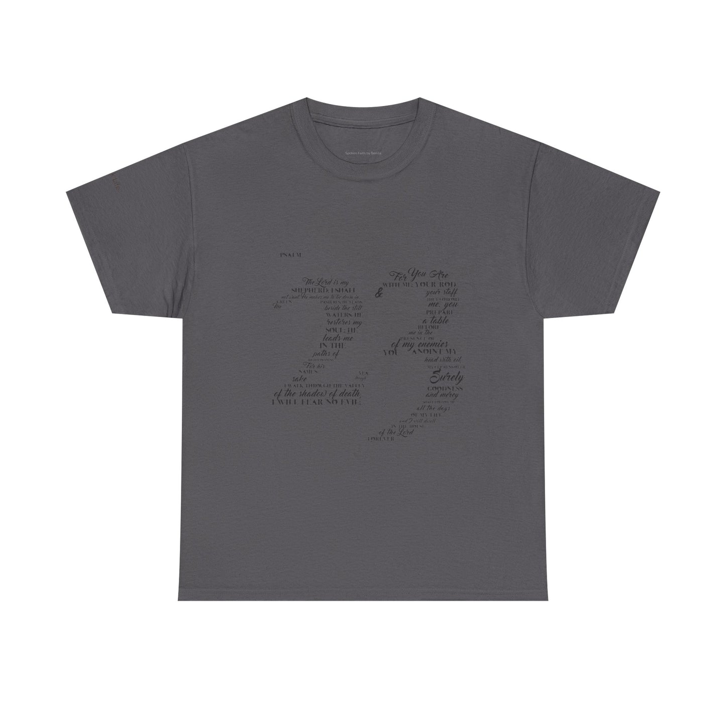 Psalm 23 T‑Shirt; from verse 1 to 6