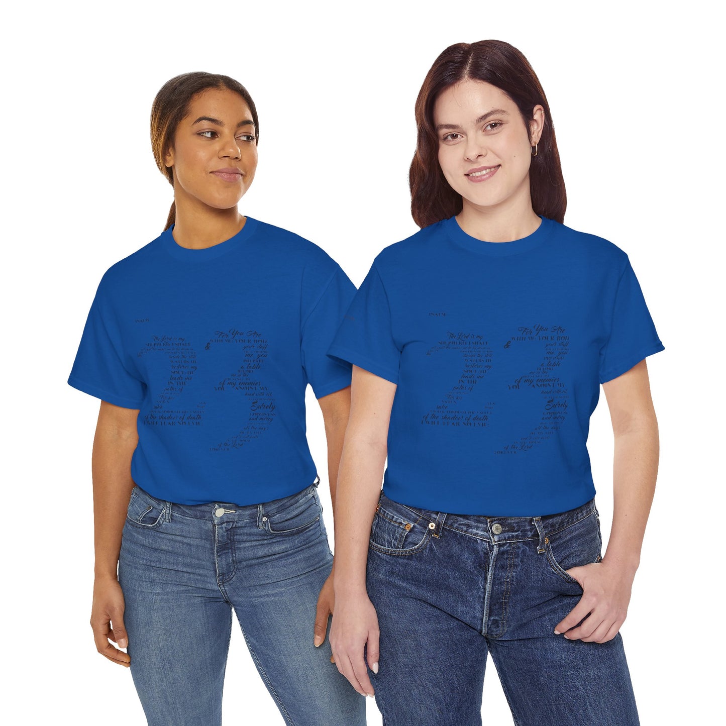 Psalm 23 T‑Shirt; from verse 1 to 6