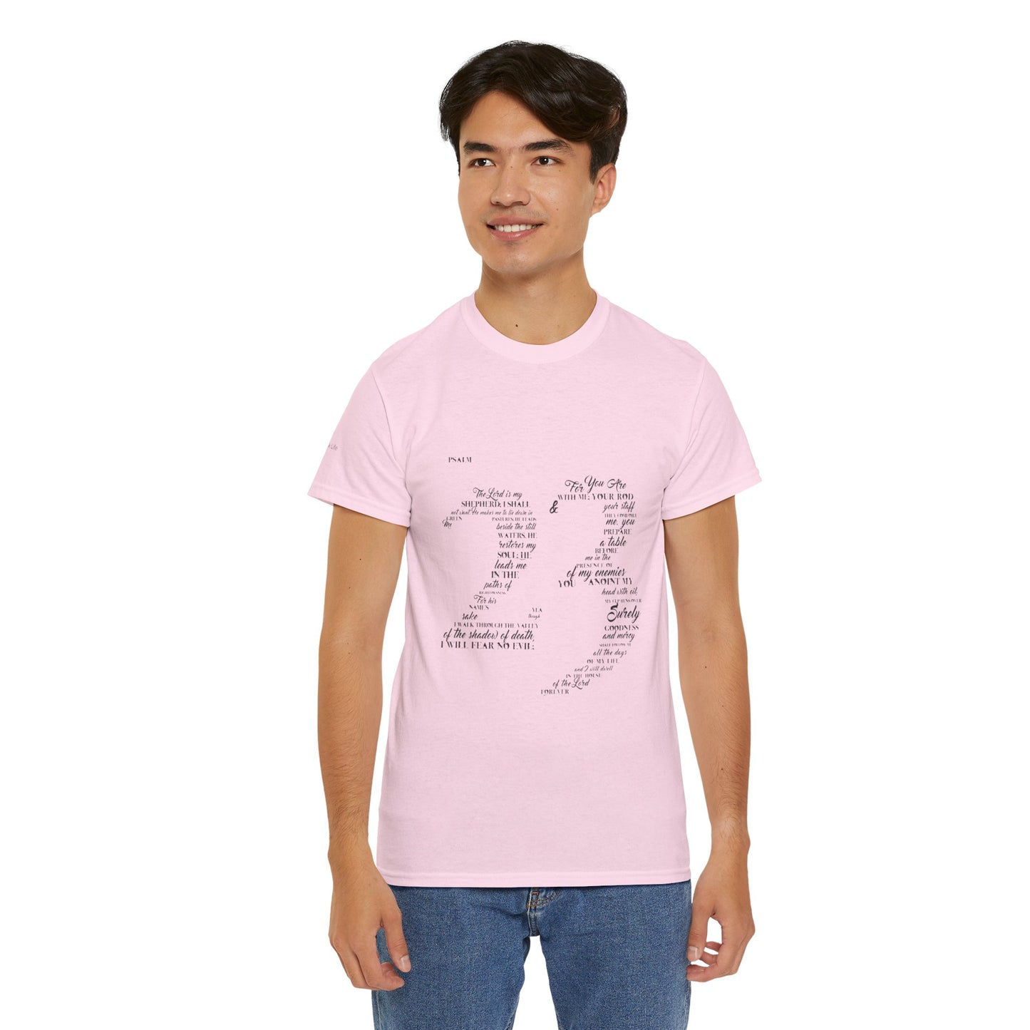Psalm 23 T‑Shirt; from verse 1 to 6