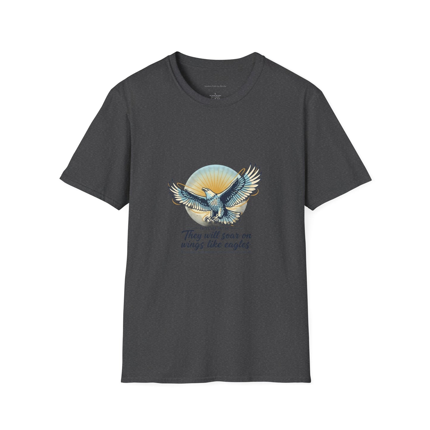 Eagle Wings Graphic T-Shirt "They will soar on wings like eagles" Inspirational Tee