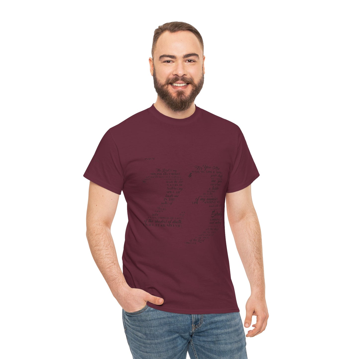 Psalm 23 T‑Shirt; from verse 1 to 6