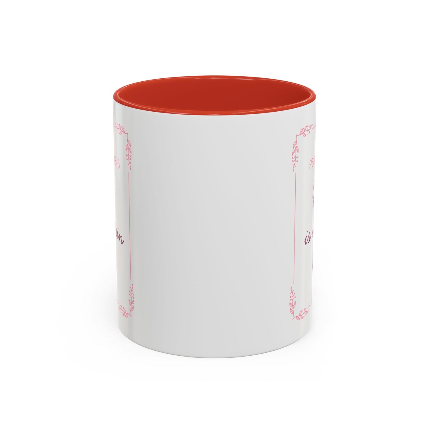 Psalms 46:5 Accent Coffee Mug  "God Is Within Her" Inspirational Ceramic Mug
