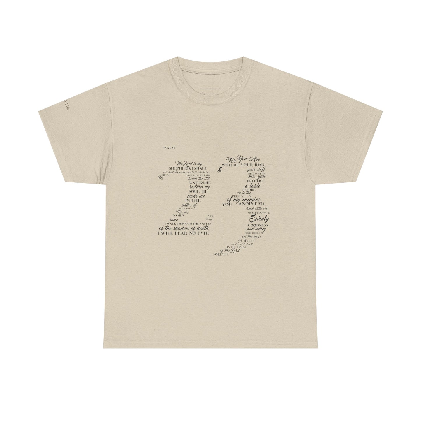 Psalm 23 T‑Shirt; from verse 1 to 6
