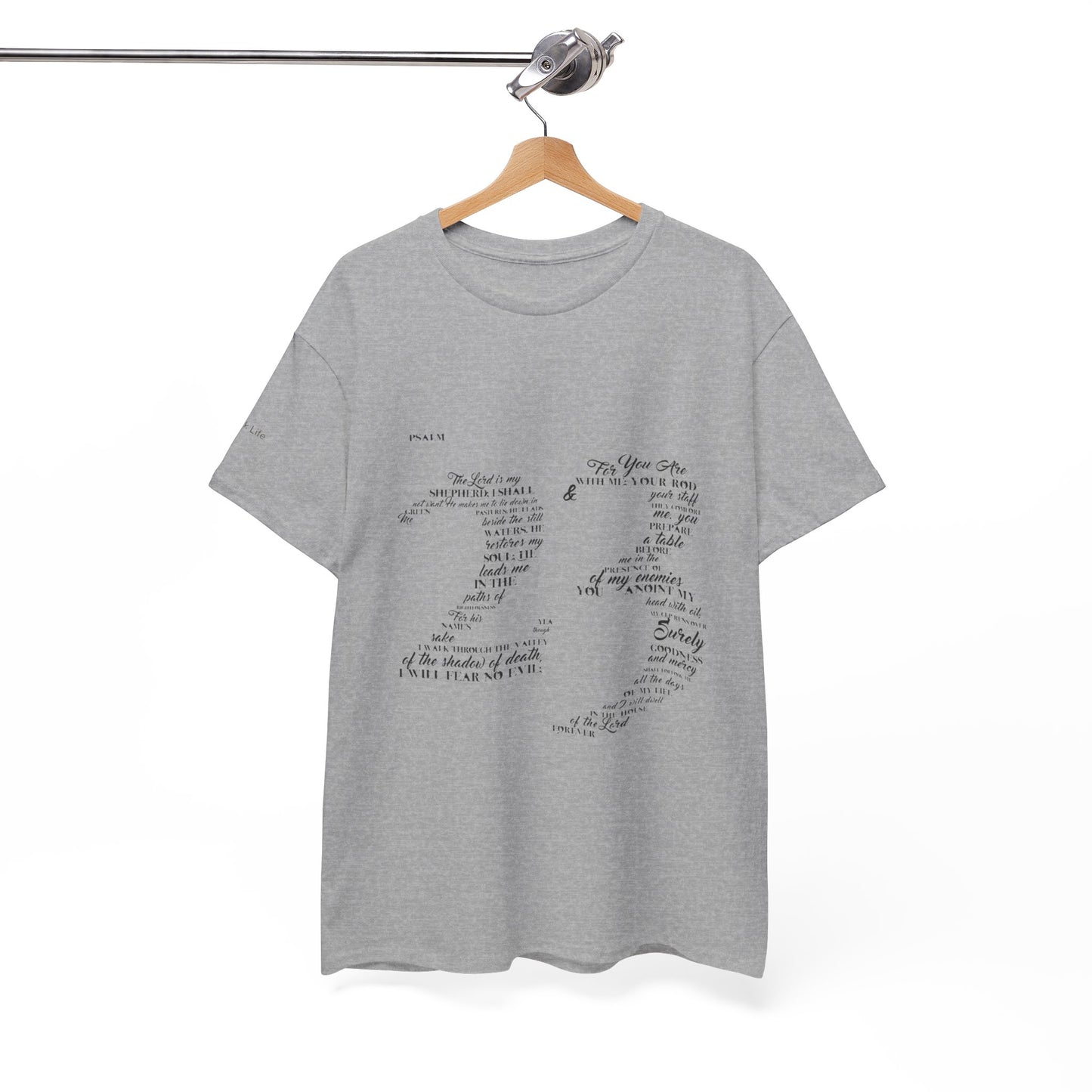 Psalm 23 T‑Shirt; from verse 1 to 6