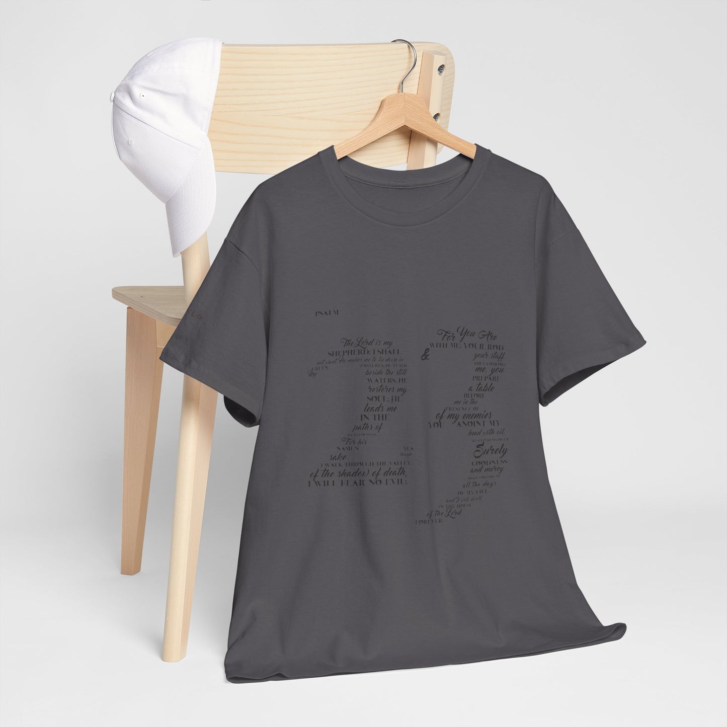 Psalm 23 T‑Shirt; from verse 1 to 6