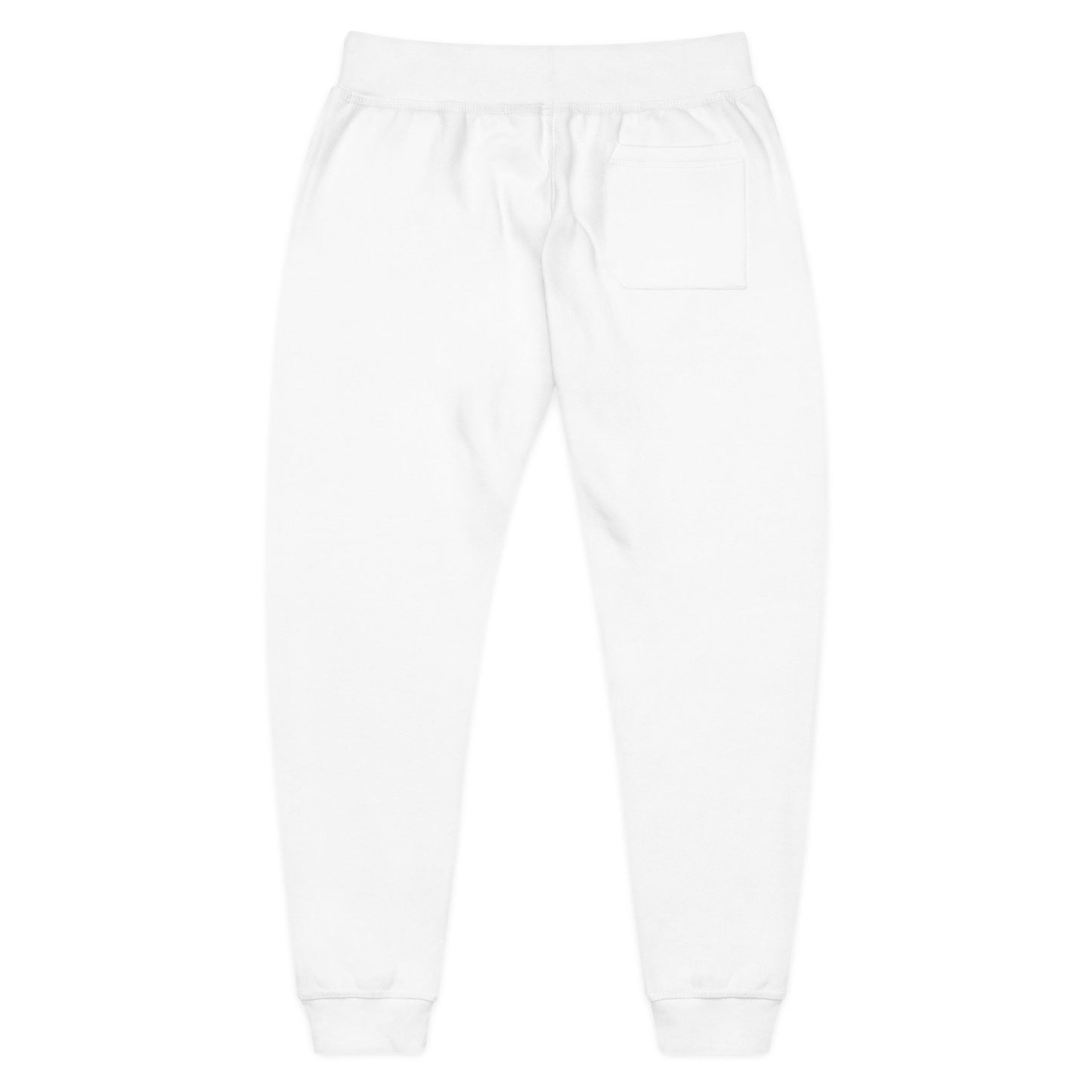 Embroidered 'The Lord will fight for you' Fleece Sweatpants. Soft White Joggers
