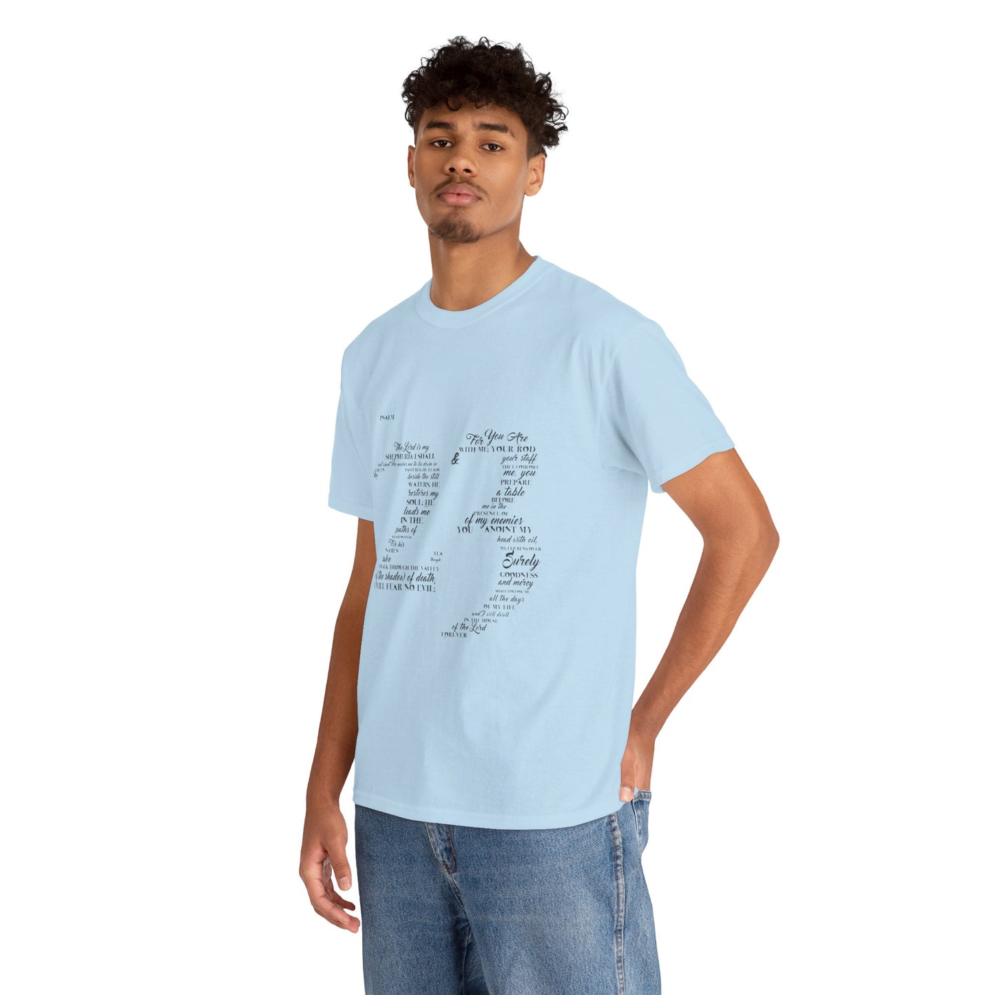 Psalm 23 T‑Shirt; from verse 1 to 6