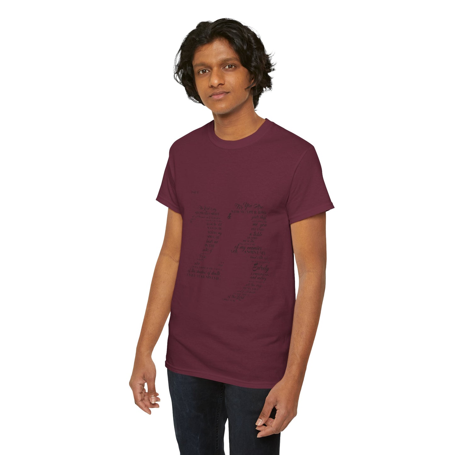 Psalm 23 T‑Shirt; from verse 1 to 6