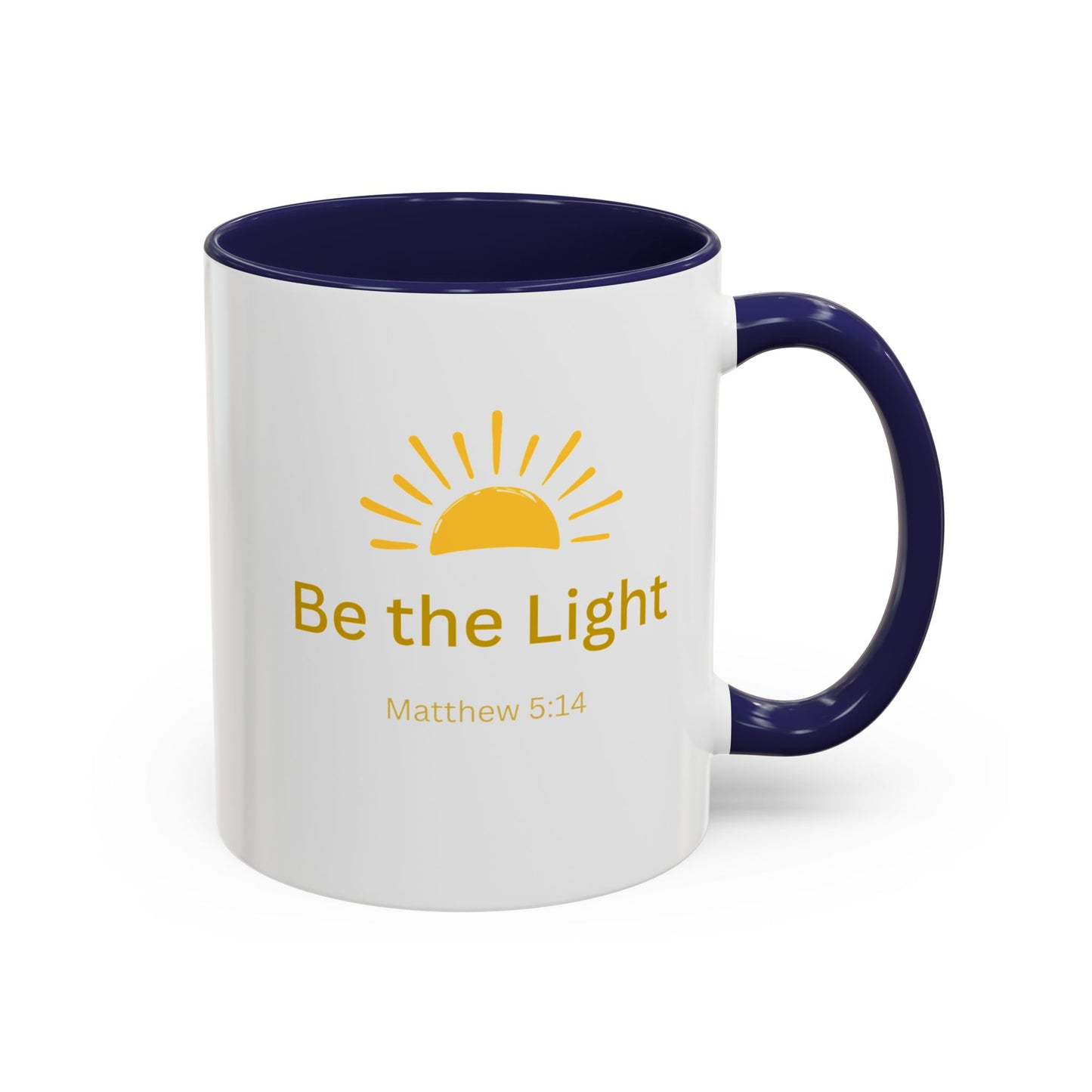 Be the Light Coffee Mug; Inspirational Christian Gift (Matthew 5:14)