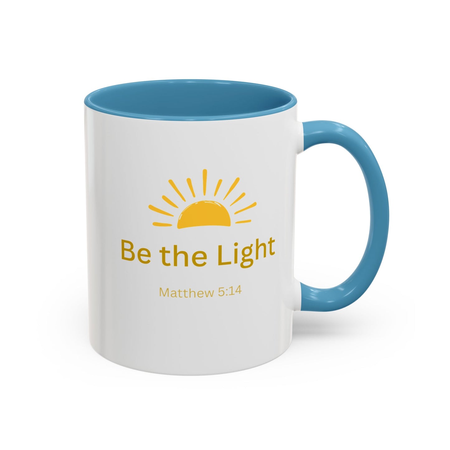 Be the Light Coffee Mug; Inspirational Christian Gift (Matthew 5:14)