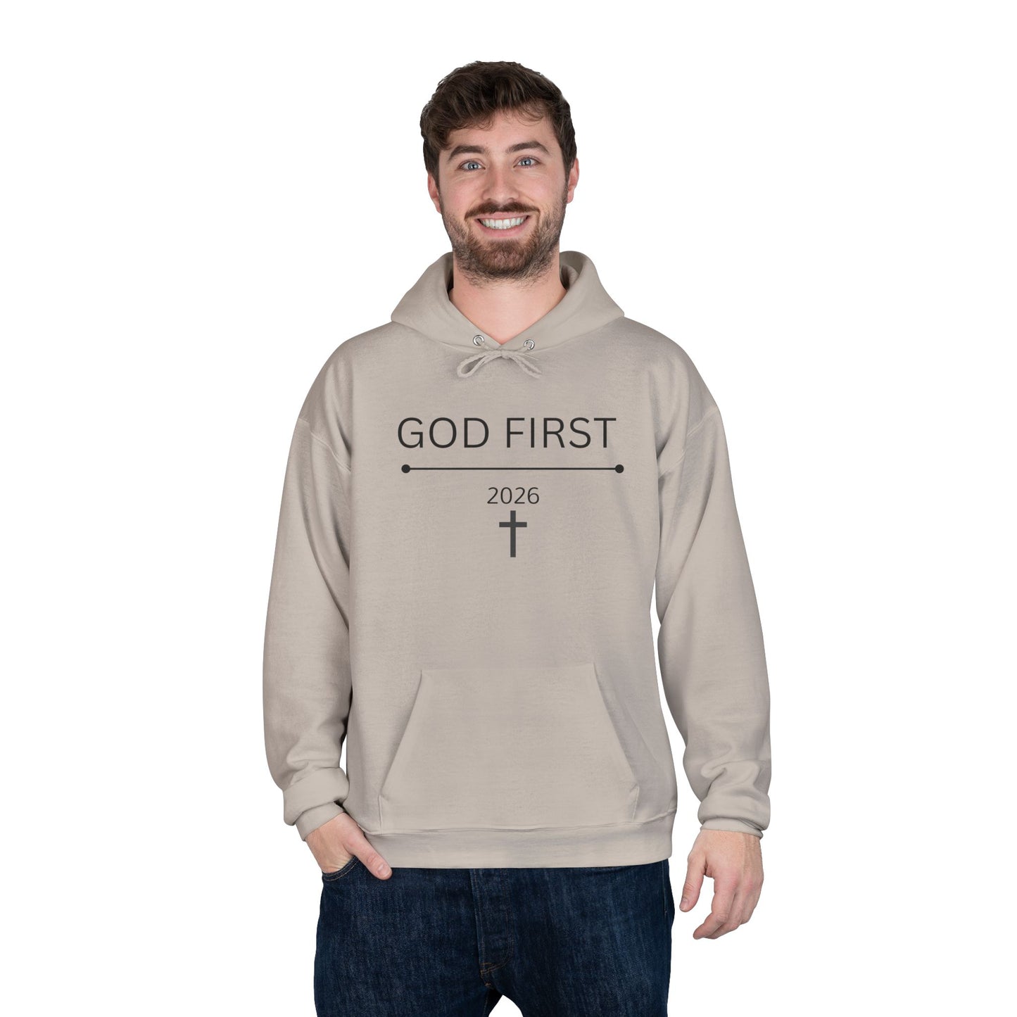 God First Cross Hoodie — Inspirational Christian Pullover (2026)