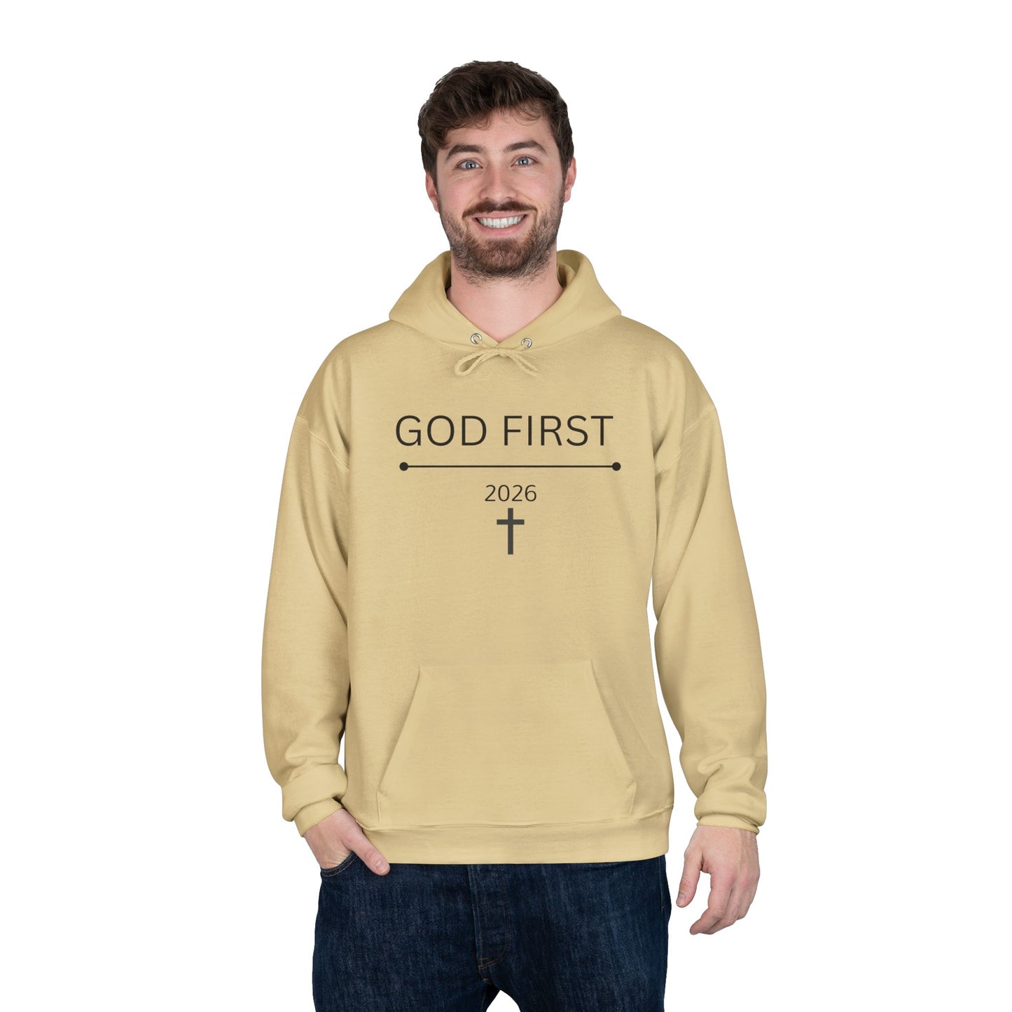 God First Cross Hoodie — Inspirational Christian Pullover (2026)