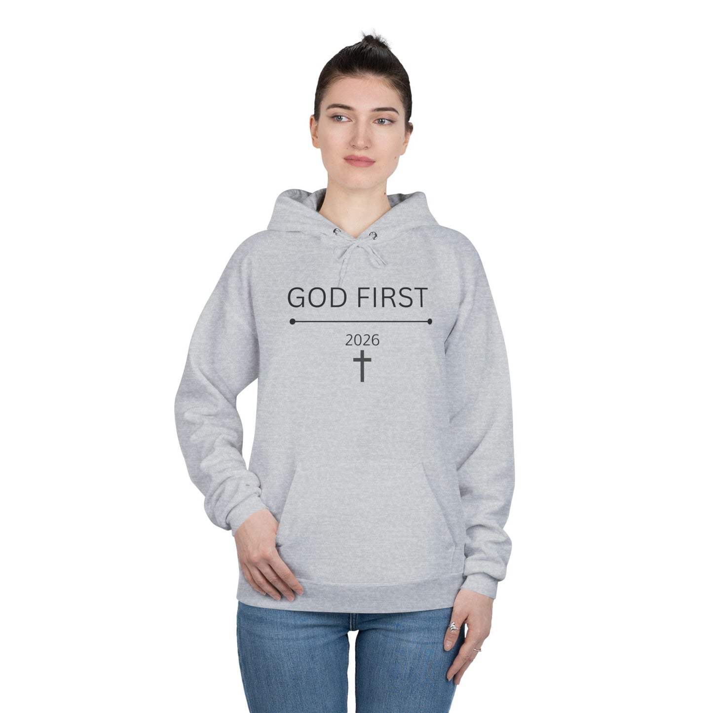 God First Cross Hoodie — Inspirational Christian Pullover (2026)
