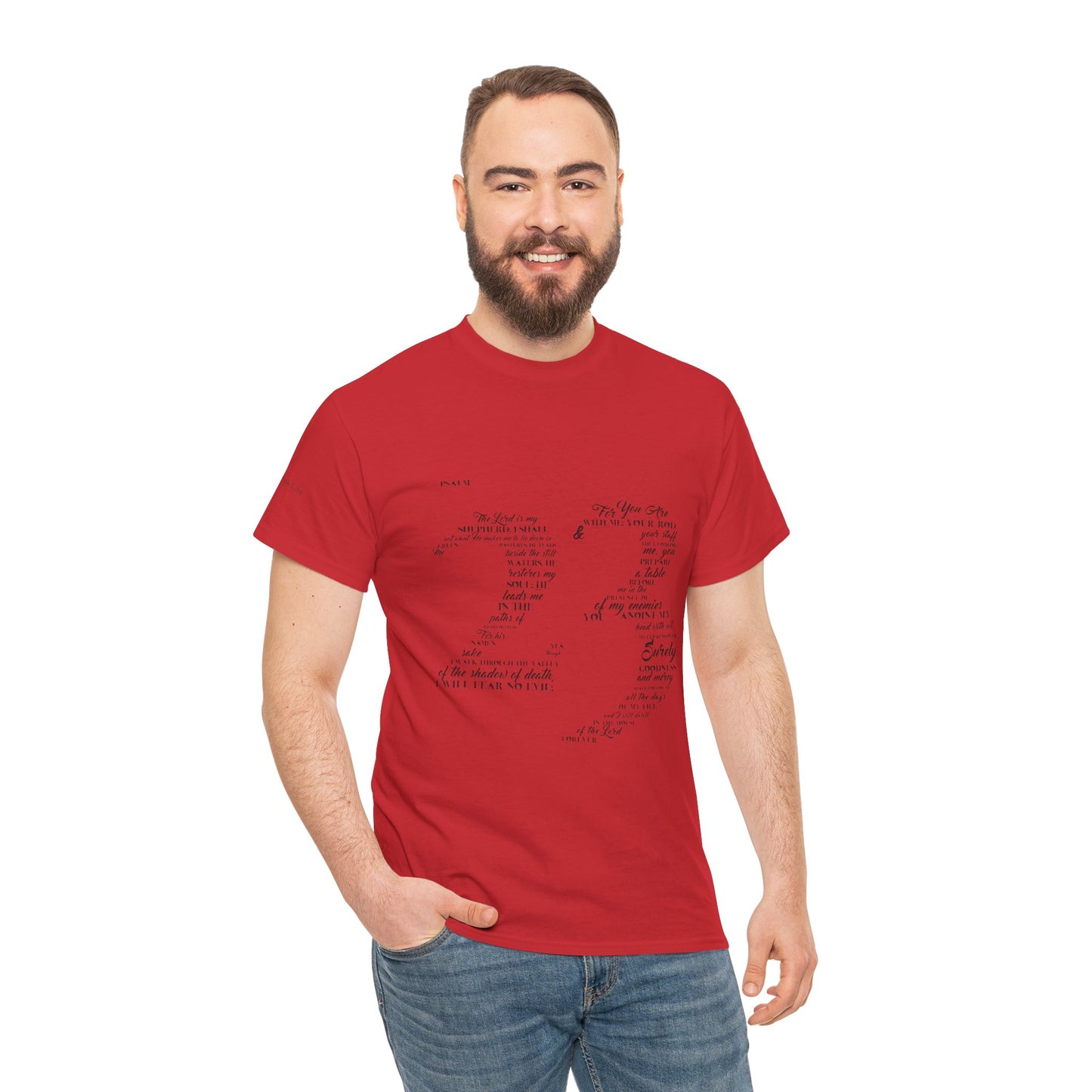 Psalm 23 T‑Shirt; from verse 1 to 6